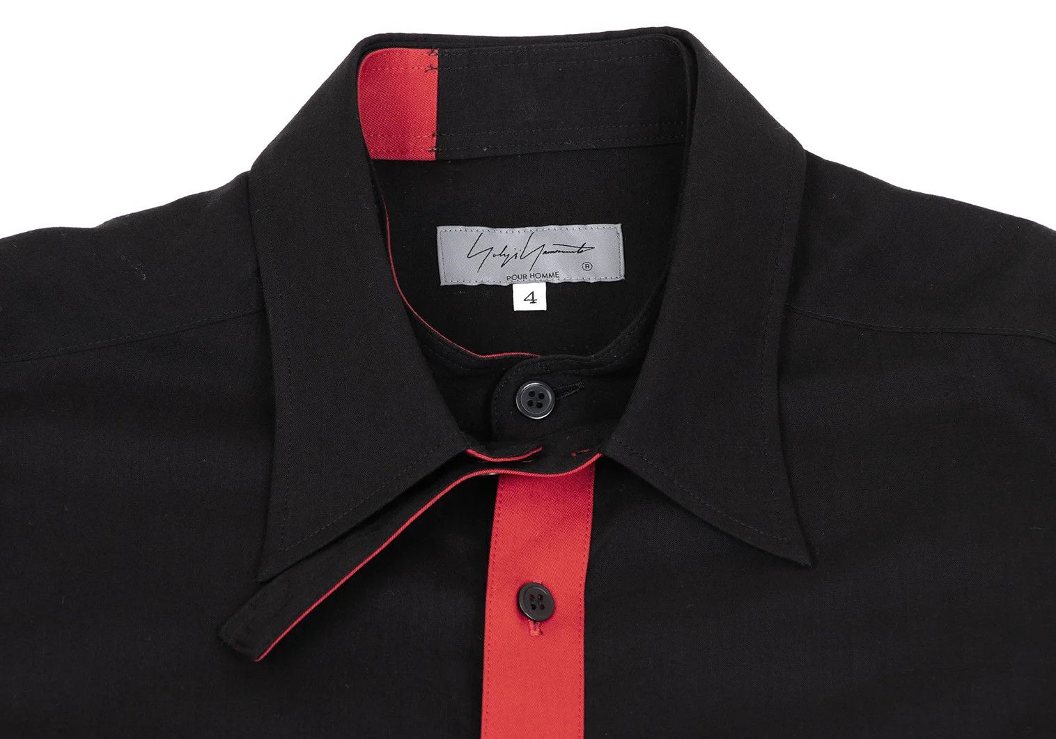 Yohji Yamamoto Yohji Yamamoto Bi-Color Collar Shirt Size US XL / EU 56 / 4 - 3 Thumbnail