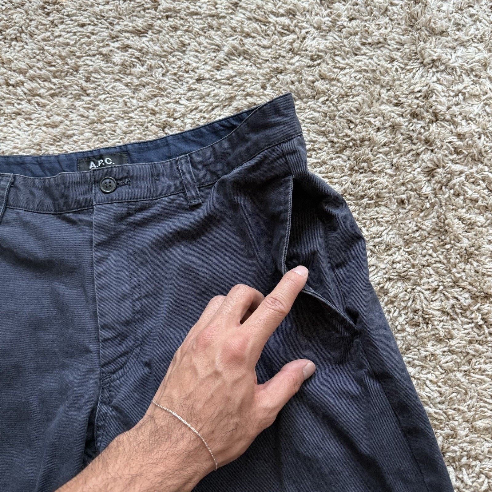A.P.C. APC Cotton Chino Dress Pants Size 30 A.P.C. Dark Navy Blue Size US 30 / EU 46 - 3 Thumbnail