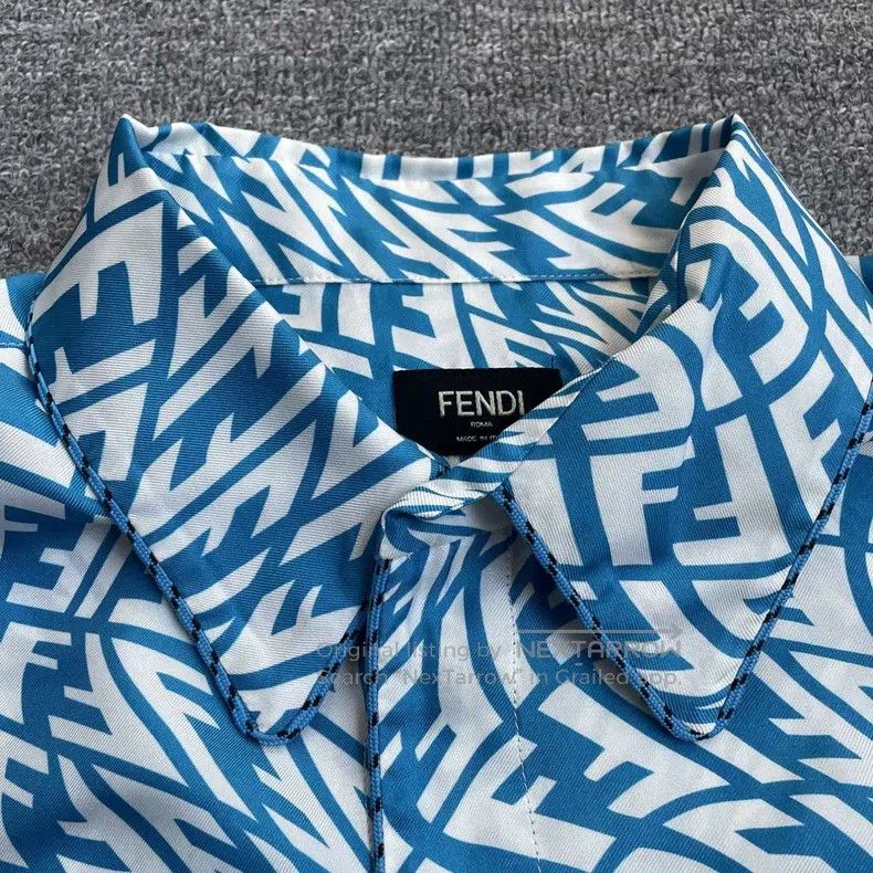 Other Fendi size 41 SS21 Double F Printed Pattern Mulberry Silk S Size US XXS / EU 40 - 4 Thumbnail