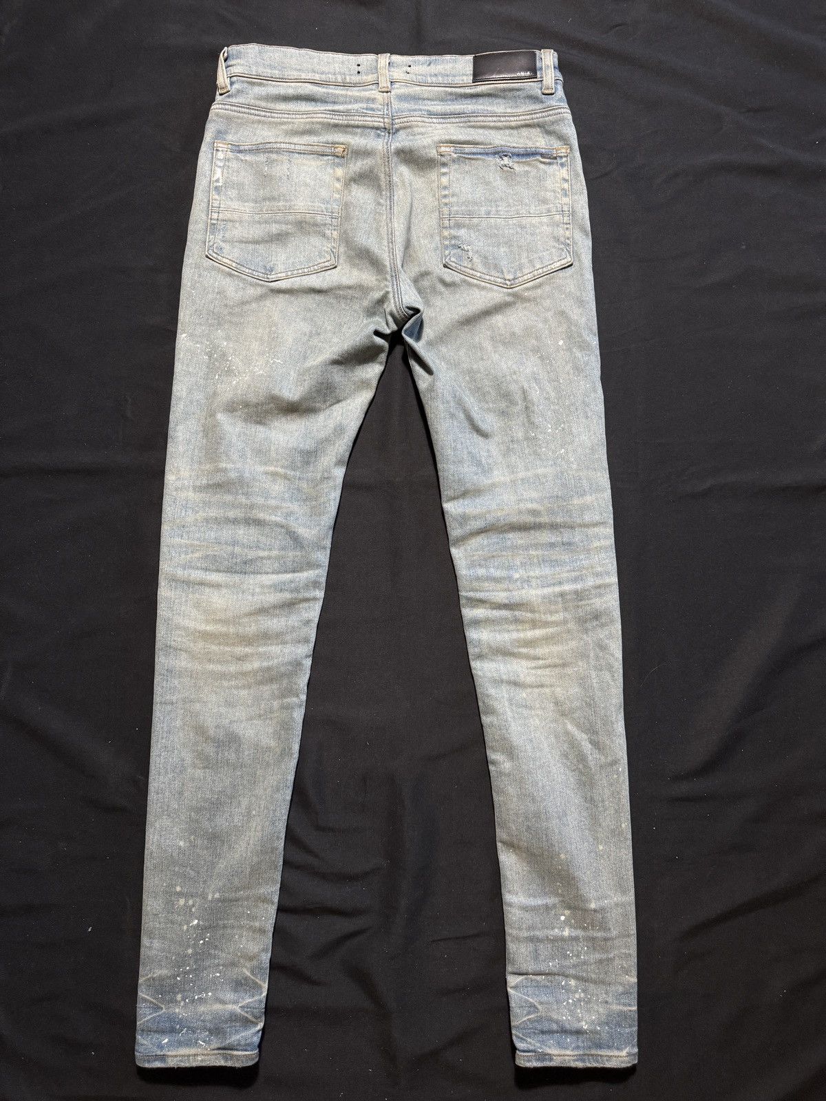 Amiri Amiri Mx1 LightWash Green Plaid Patch Jeans - Size 32 Size US 32 / EU 48 - 12 Thumbnail
