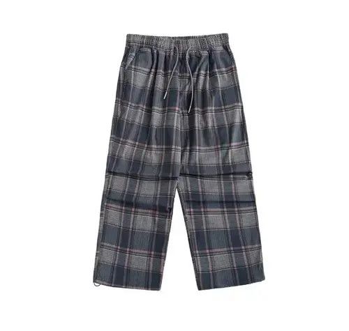 Jean 20AW Indigo Union Japan Blue Oversized Checked Pants Size US 34 / EU 50 - 2 Thumbnail