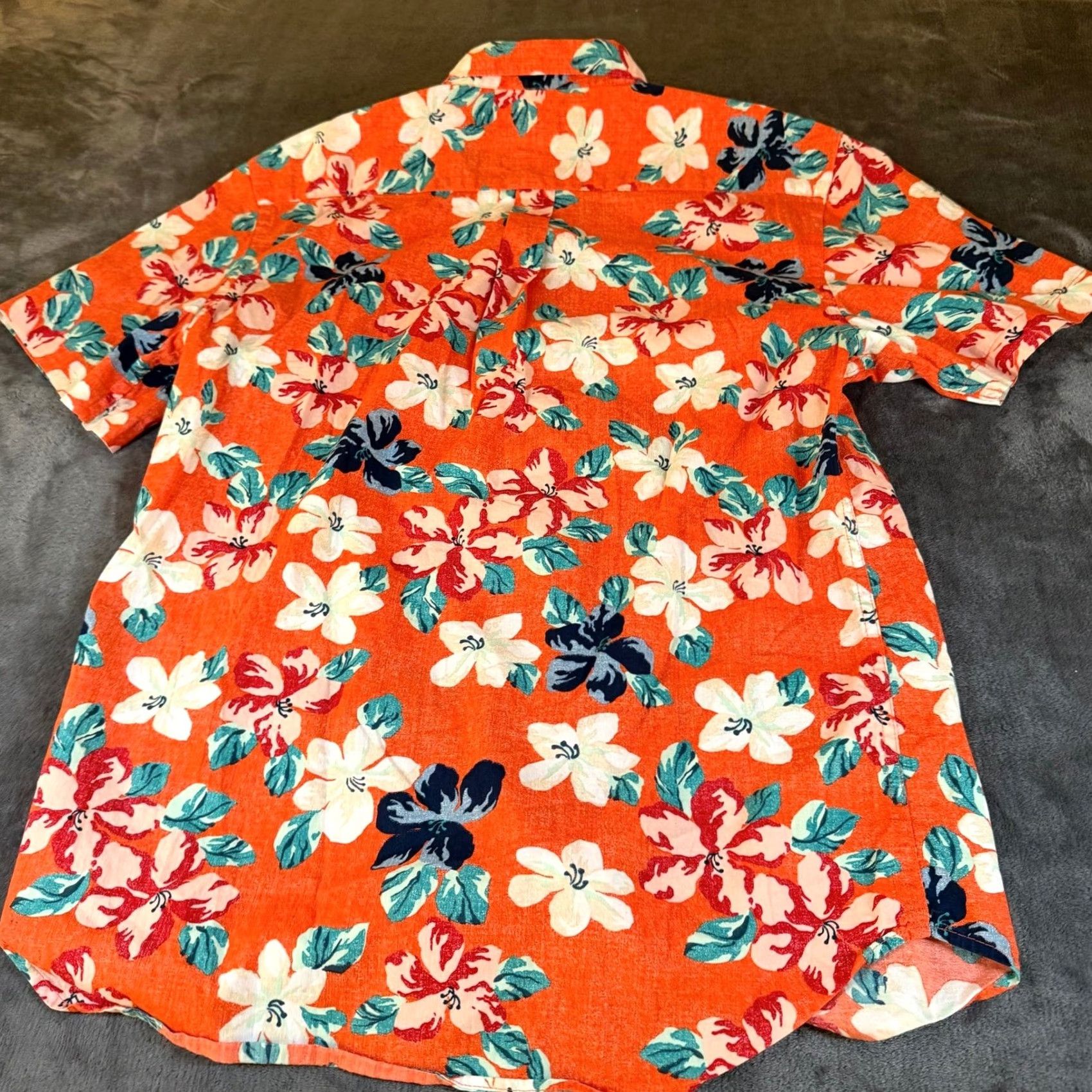 Old Navy Old Navy Floral Button-Up Short Sleeve Shirt Orange Classic Fit Mens Medium Size US M / EU 48-50 / 2 - 3 Thumbnail