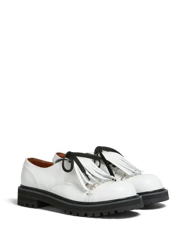 Marni o1w1db10325 Dada Leather Derby Shoes in White Size US 11 / EU 44 - 2 Thumbnail