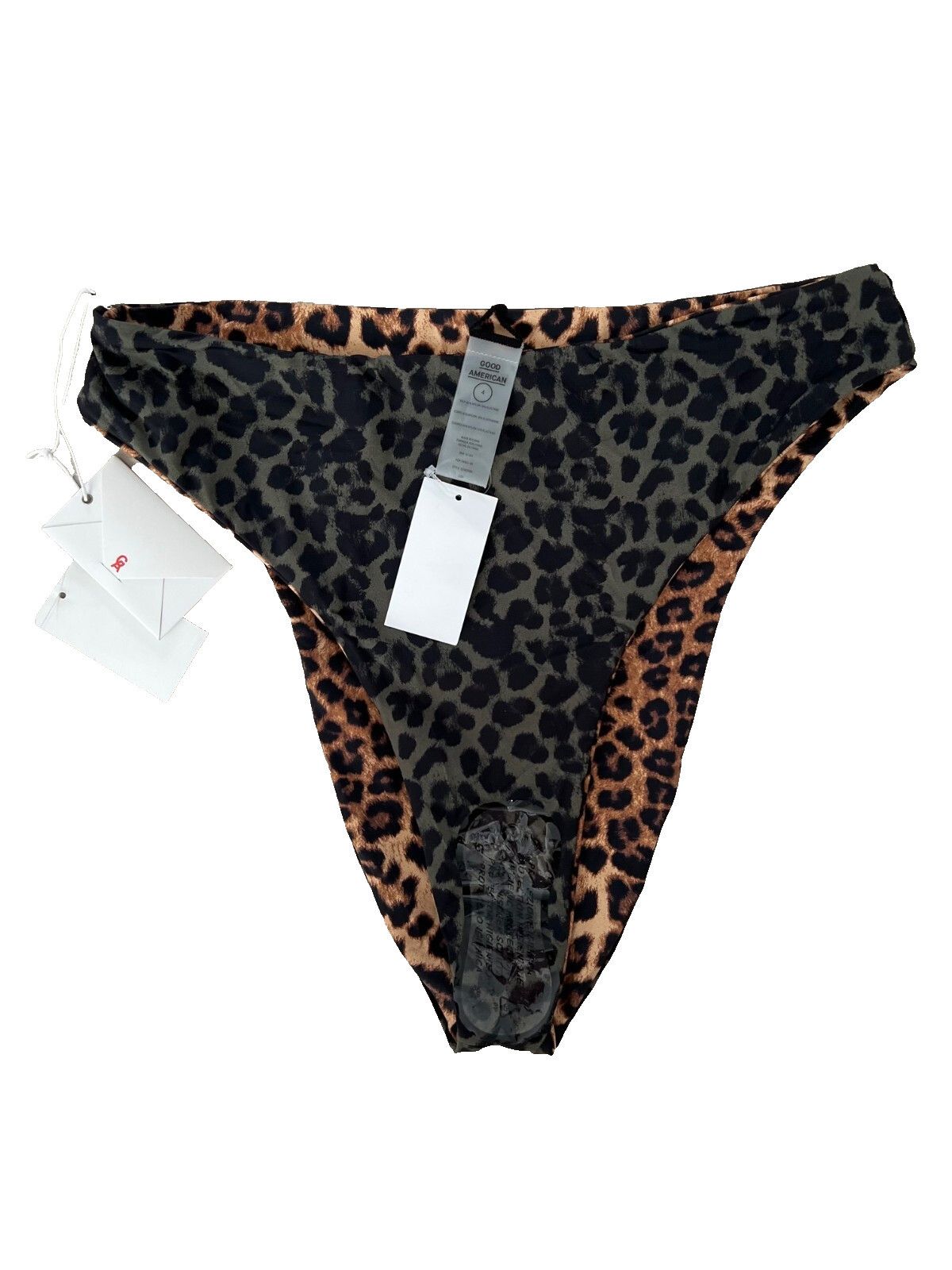 Good American Good American Leopard Reversible Swim Bottom ( 4 / XL ) Size 36" / US 14 / IT 50 - 1 Thumbnail