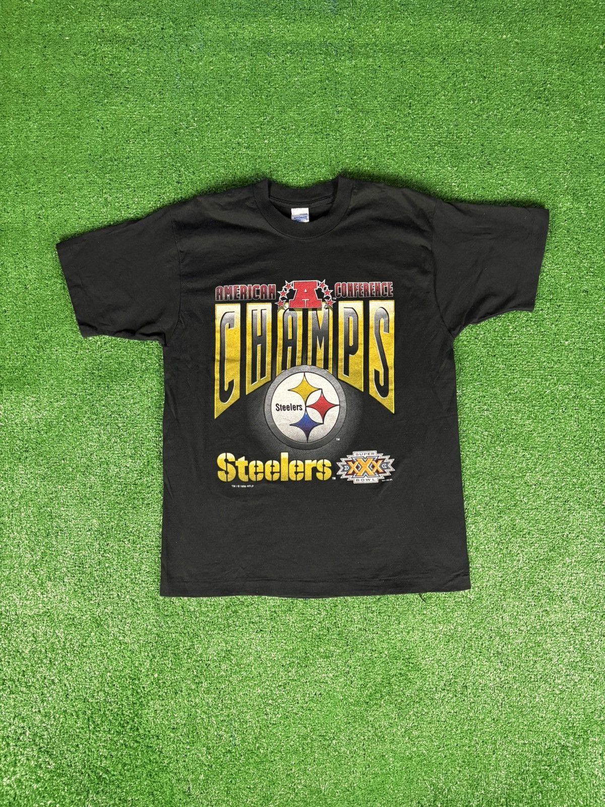 Salem Sportswear × Vintage Vintage 1995 Pittsburgh Steelers T-Shirt Size US L / EU 52-54 / 3 - 1 Thumbnail