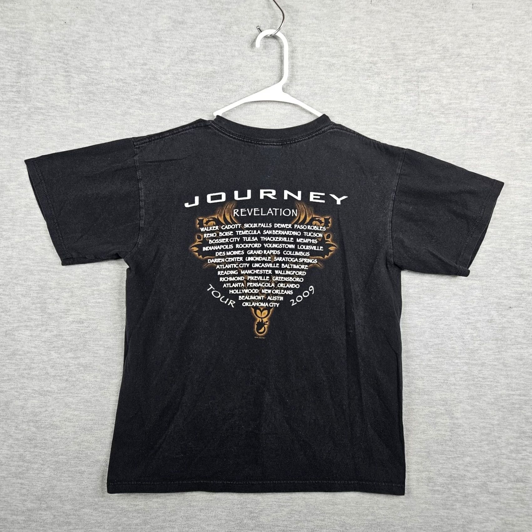 Vintage JOURNEY Revelation Tour 2009 T-Shirt Black Size M Men Short Sleeve Crew Neck Logo Band Shirt XS? Size US M / EU 48-50 / 2 - 2 Thumbnail