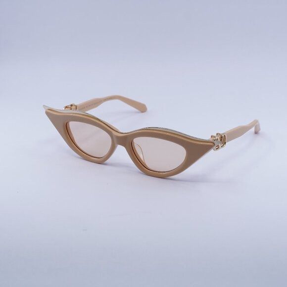Valentino 🕶️ New Valentino V-GOLDCUT-II VLS-114C Sunglasses - Beige Size ONE SIZE - 3 Thumbnail