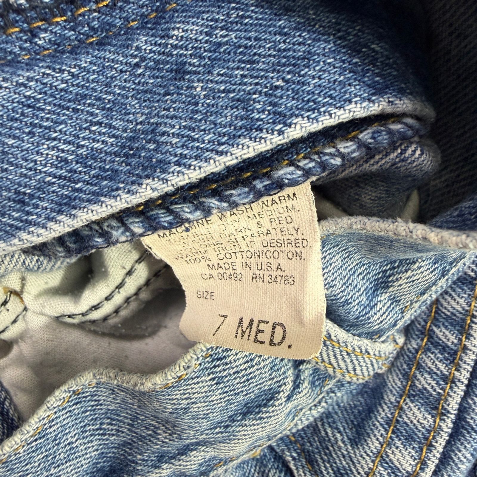 Vintage Vintage Lee Jeans Women's 7 Med (24x29) Faded High Rise Mom Size 24" / US 00 / IT 34 - 5 Thumbnail