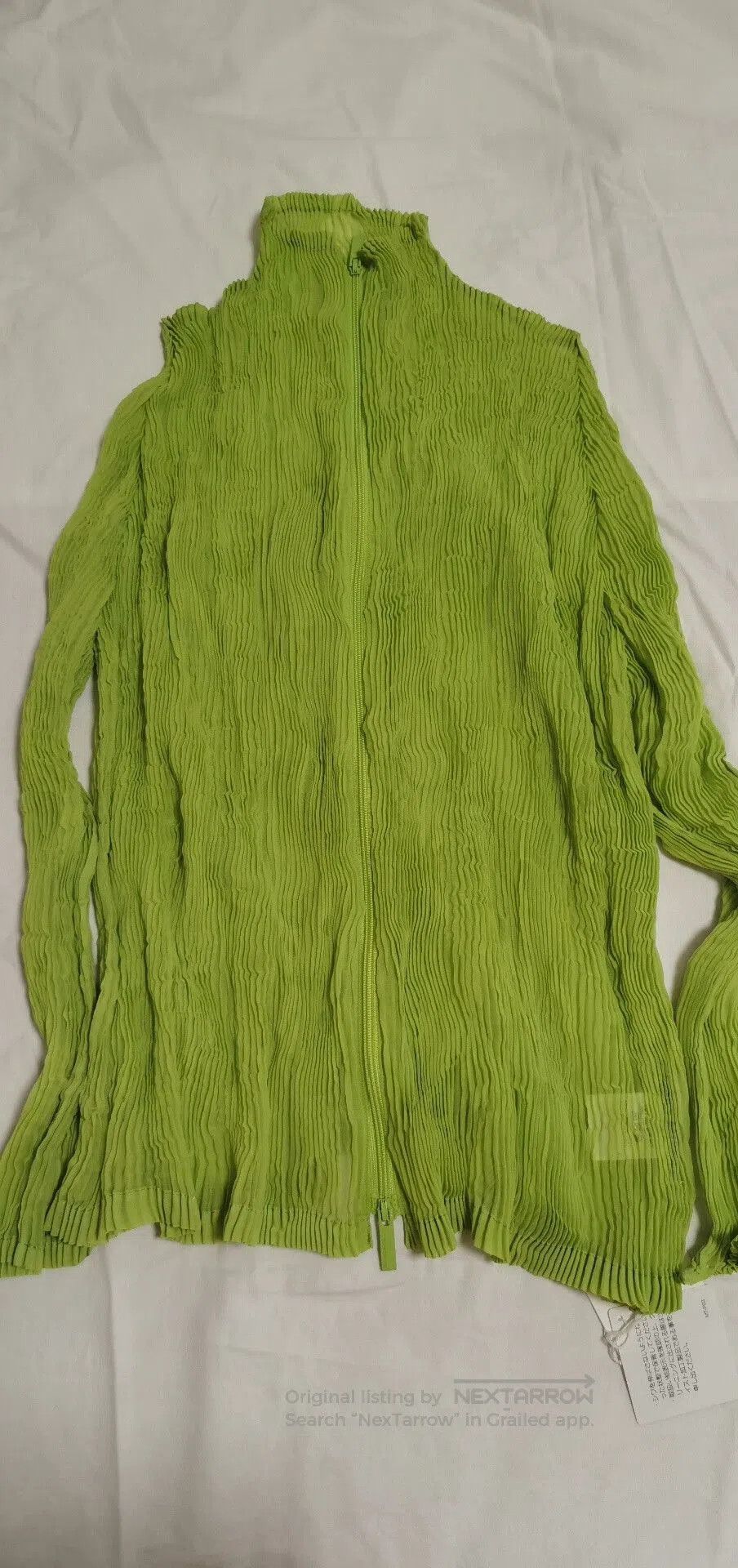 Issey Miyake Issey Miyake Green Zip Cardigan Sweater. Size XS / US 0-2 / IT 36-38 - 1 Thumbnail