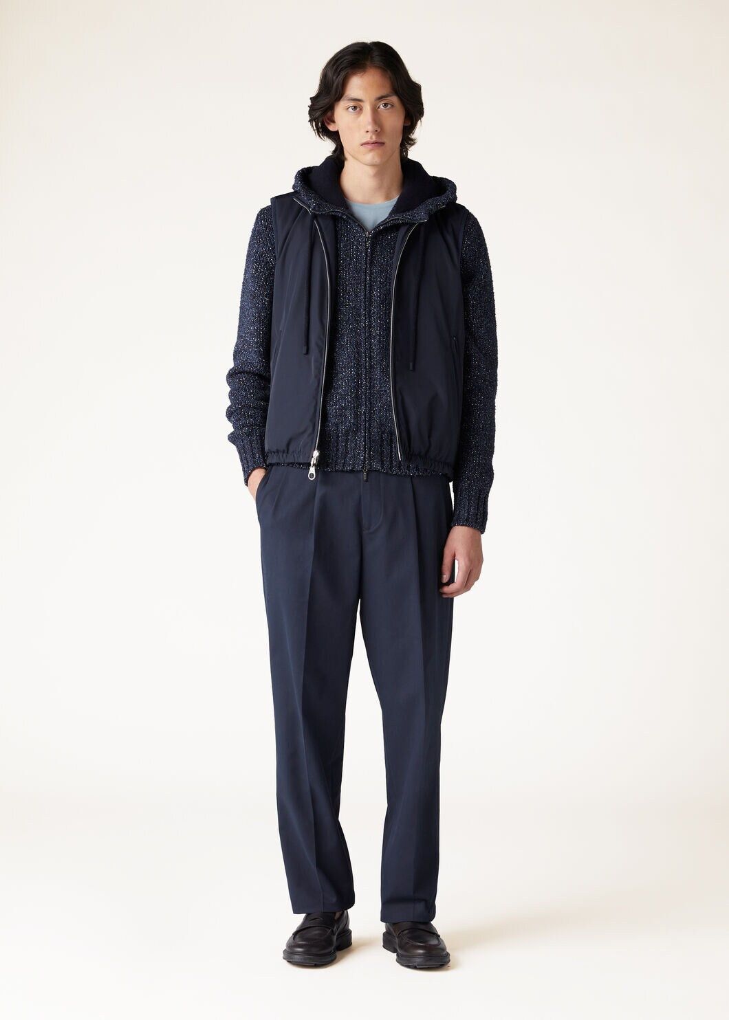 Loro Piana o1w1db10125 FAN9989 Tauri Vest in Navy Blue Size US XXL / EU 58 / 5 - 2 Thumbnail