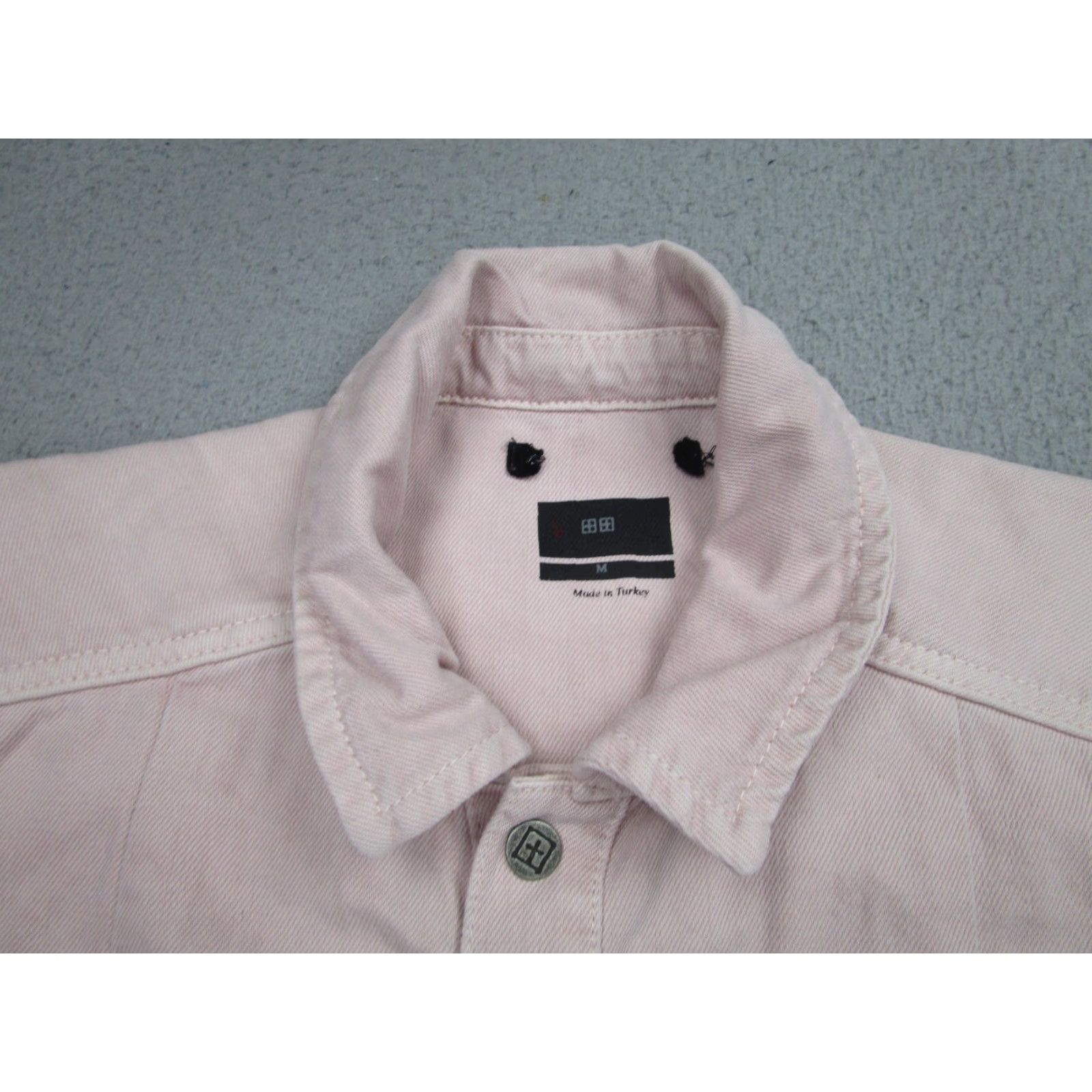 Ksubi Ksubi Jacket Womens Medium Belted Utility Safari Shacket Pockets Pink Dark Pale Cotton Twill Recycled Button Logo Size M / US 6-8 / IT 42-44 - 3 Thumbnail