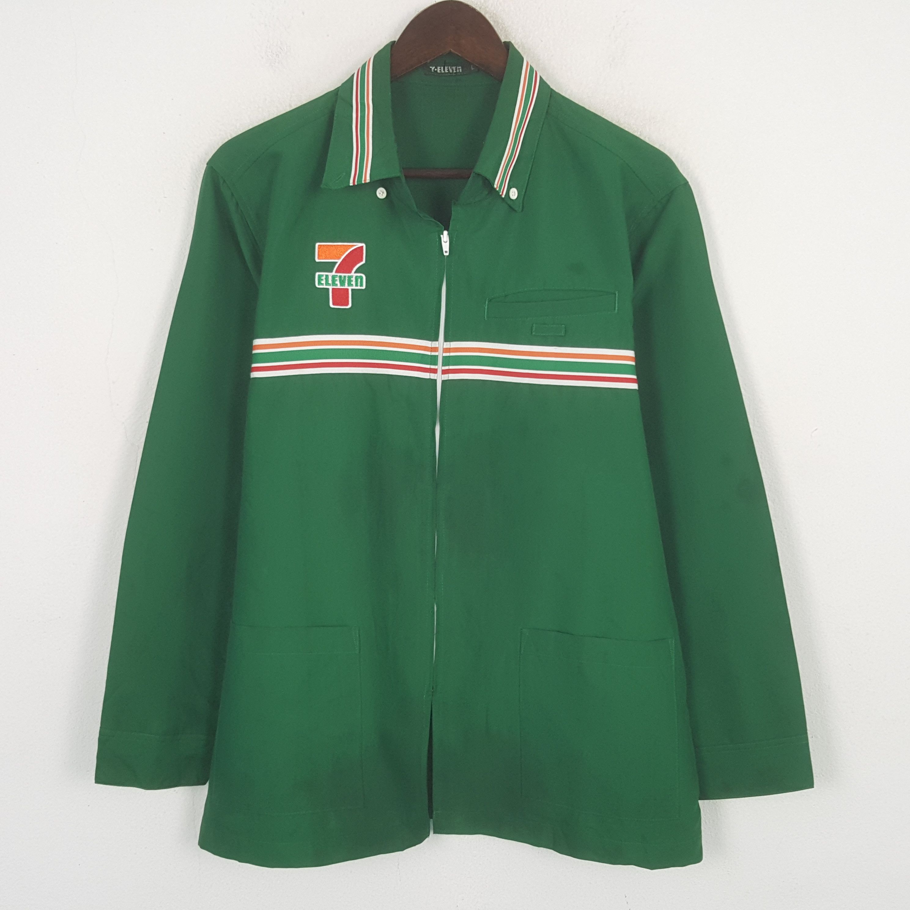 Japanese Brand Vintage 7 Eleven Embroidery Logo Worker Uniform Jacket Size US L / EU 52-54 / 3 - 3 Thumbnail