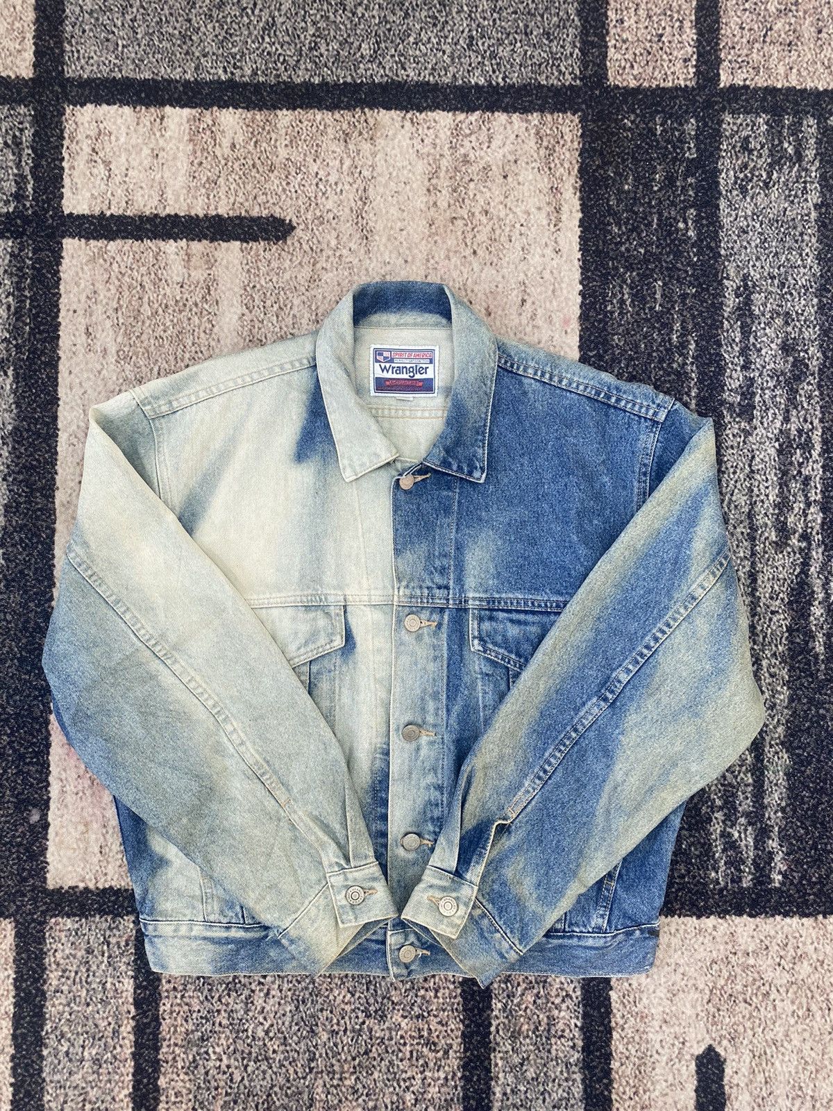 Wrangler Vtg Wrangler Spirit Of America Sun Faded Colour Denim Jacket Size US M / EU 48-50 / 2 - 3 Thumbnail