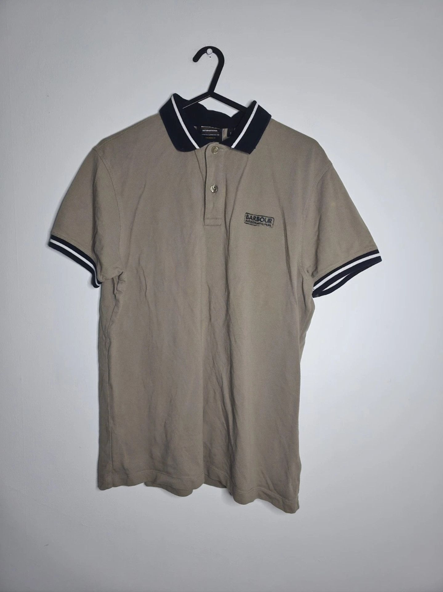Barbour Barbour International Beige Polo Shirt (Men’s S) Size US S / EU 44-46 / 1 - 1 Thumbnail
