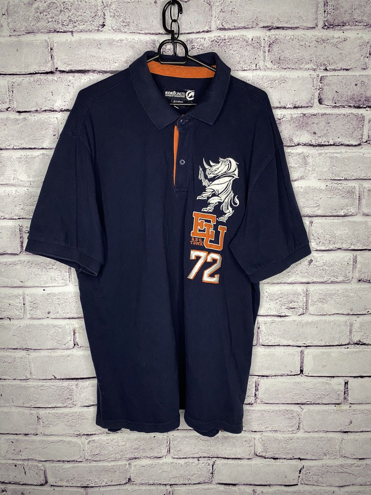 Ecko Unltd. Men's vintage Streetwear overprint logo polo Ecko Unltd Size US XL / EU 56 / 4 - 1 Thumbnail
