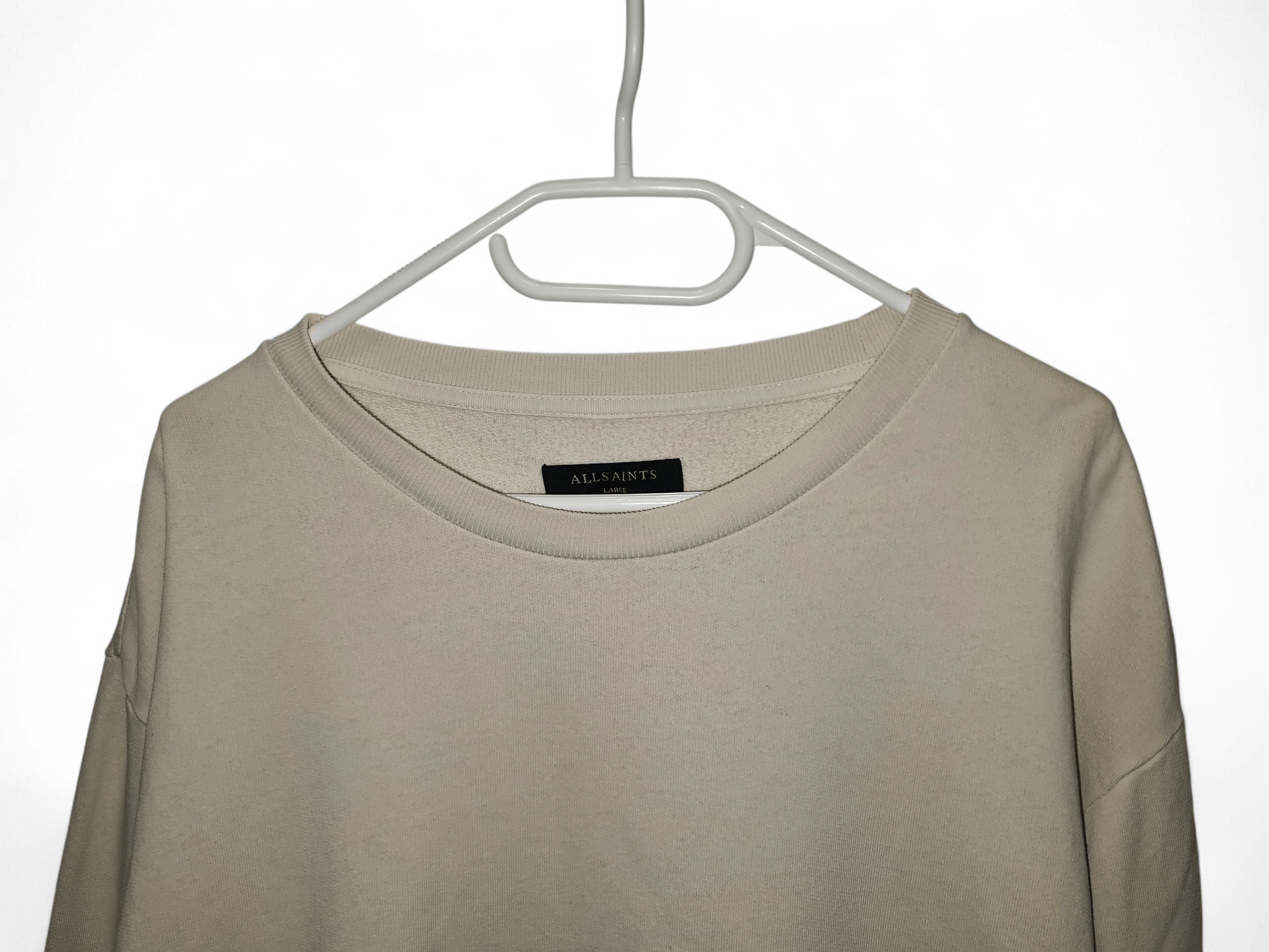 Allsaints AllSaints Oversized Cream Turnes Crew Sweatshirt Crewneck Size US L / EU 52-54 / 3 - 2 Thumbnail