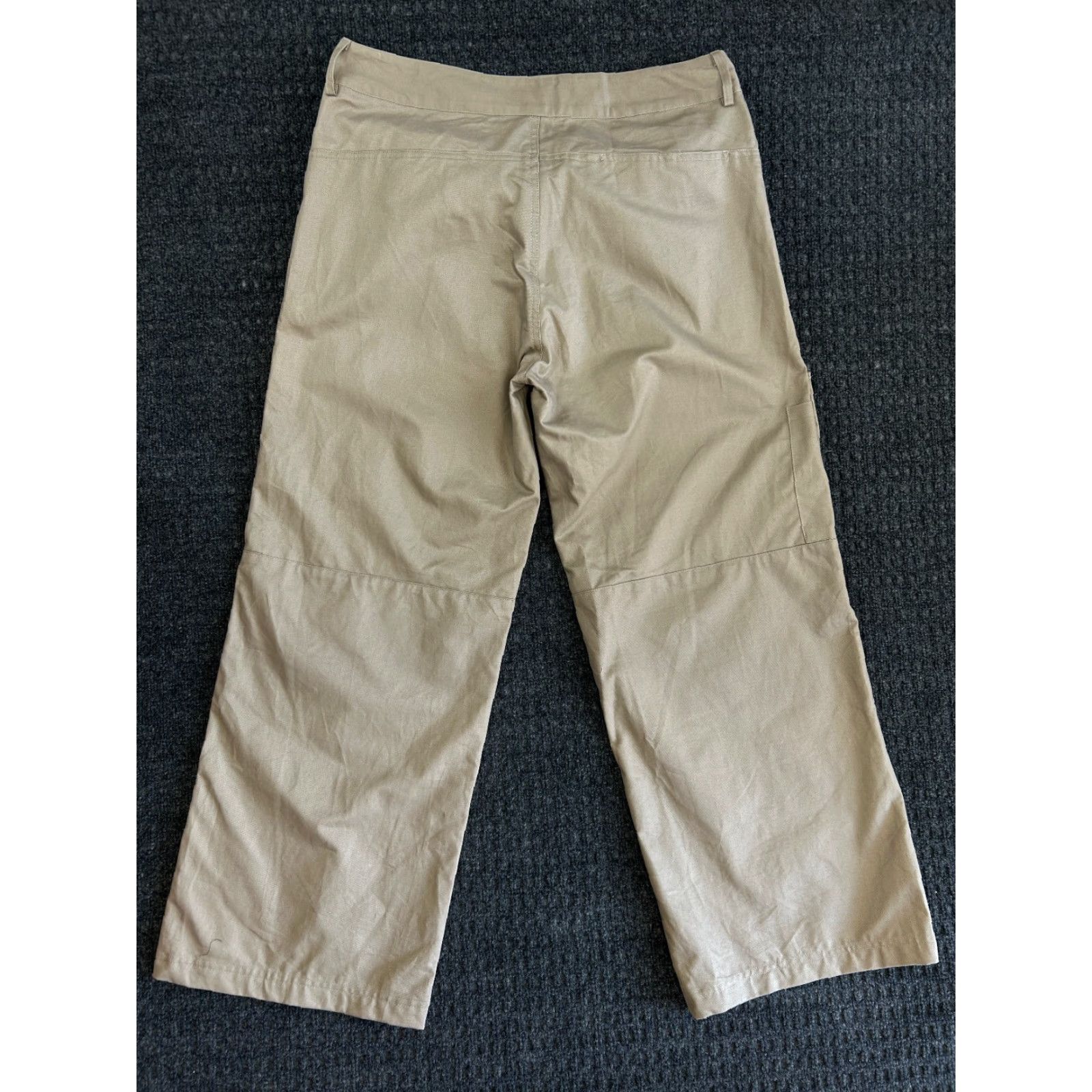 Vintage American Stitch Pants Cargo Streetwear Baggy Inner Boxer Cotton Nylon Khaki S Men Regular Straight Pocket Cargo Pockets Size US 29 - 4 Thumbnail