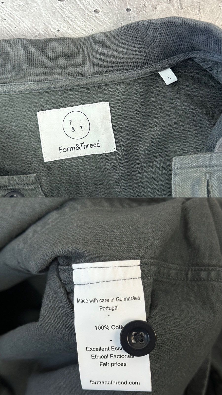 Other Form&Thread Stripped Grey Cotton Long Sleeve Bomber Jacket Size US L / EU 52-54 / 3 - 10 Thumbnail