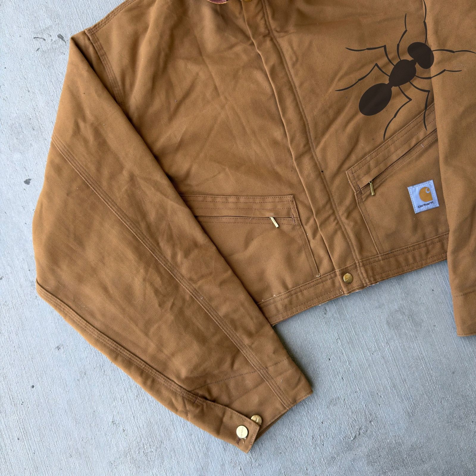 Carhartt × Vintage Carhartt brown cropped Detroit style work wear jacket Size US XL / EU 56 / 4 - 2 Thumbnail