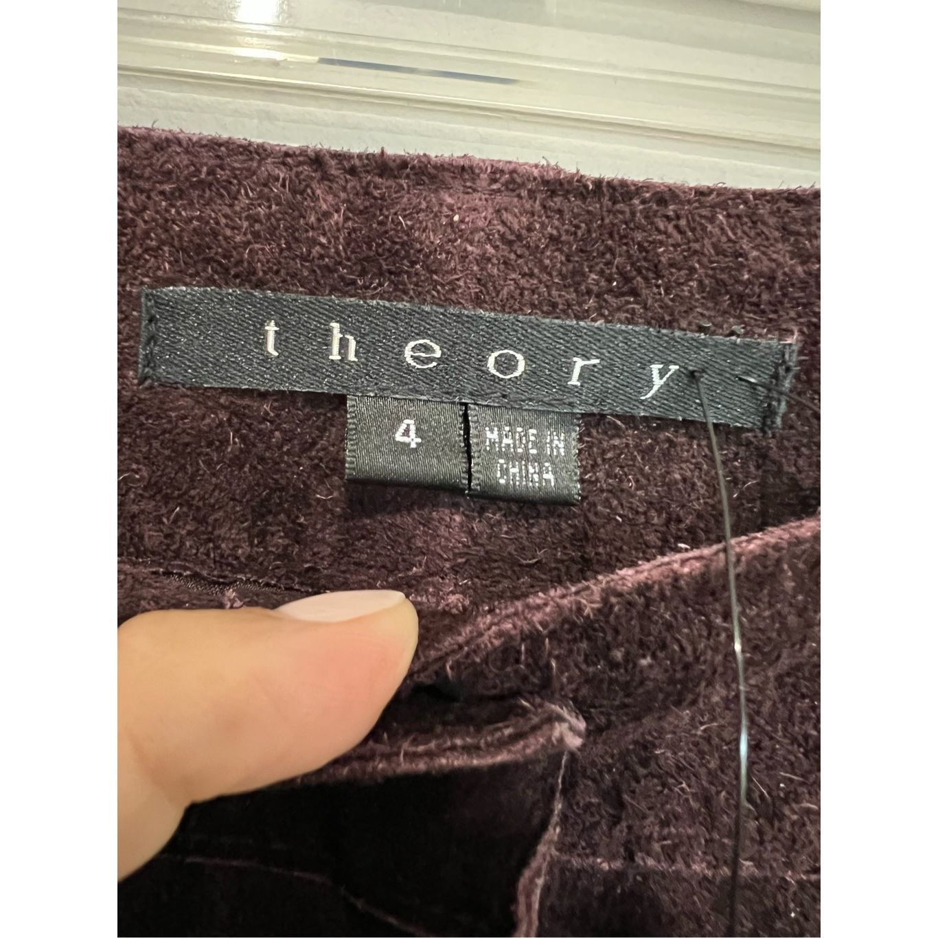 Theory Theory NWT Pants Women's Merlot Suede Leather Fully Lined Bo Size 27" / US 4 / IT 40 - 4 Thumbnail