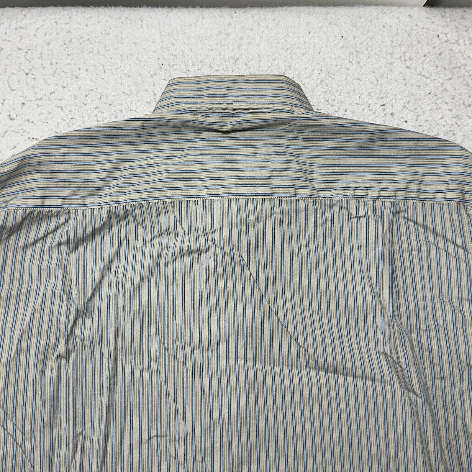 Ermenegildo Zegna Ermenegildo Zegna Medium Button Down Dress Shirt Blue Green Size US M / EU 48-50 / 2 - 12 Thumbnail