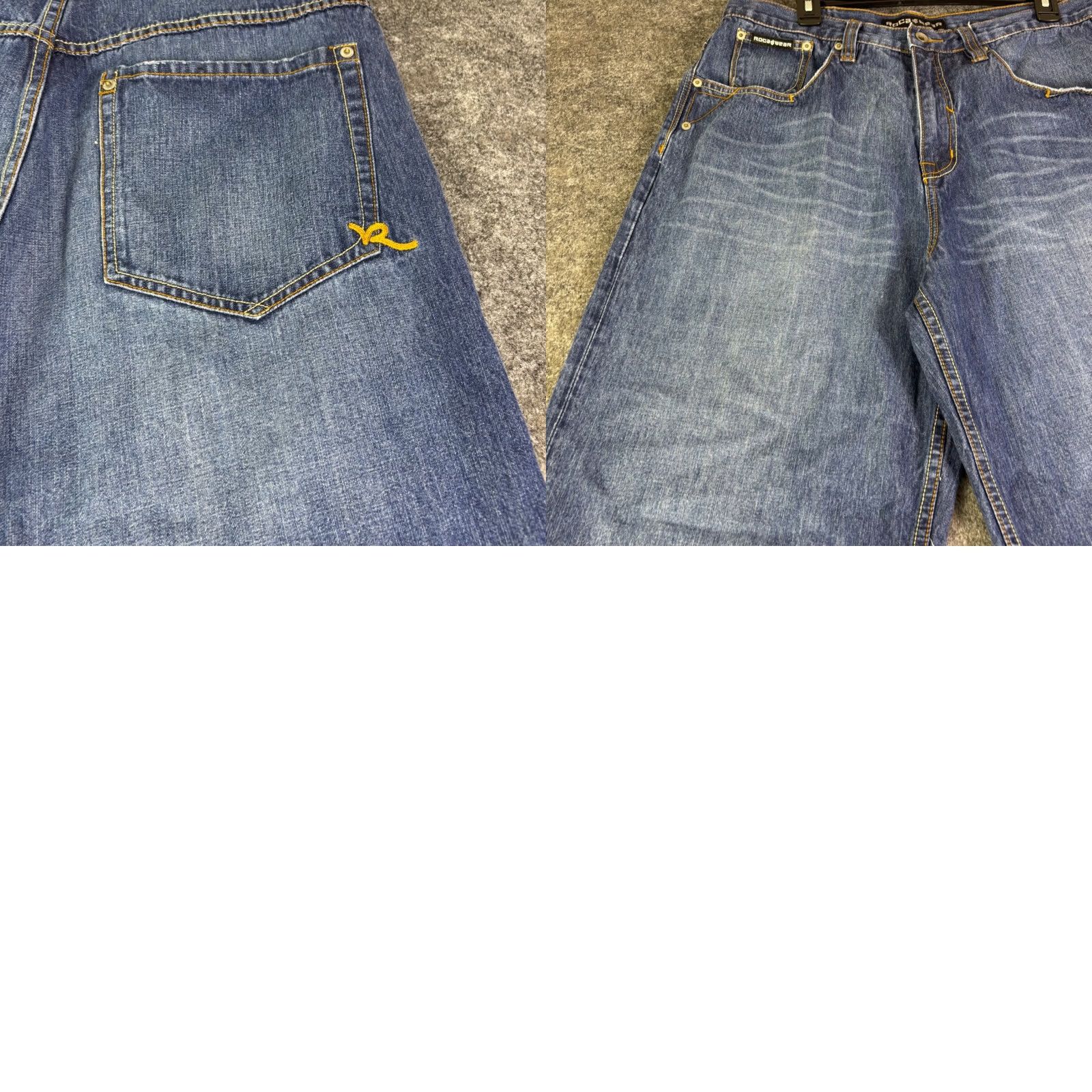 Rocawear VINTAGE Rocawear Bermuda Shorts Mens Baggy Denim 36 Blue Medium Wash 5-Pocket Logo Embroidered Size US 36 / EU 52 - 8 Thumbnail