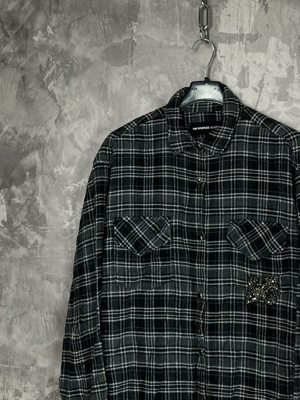 Flannel × The Kooples × Vintage The Kooples Jeans Vintage Wool Flannel Shirt Size US L / EU 52-54 / 3 - 3 Thumbnail