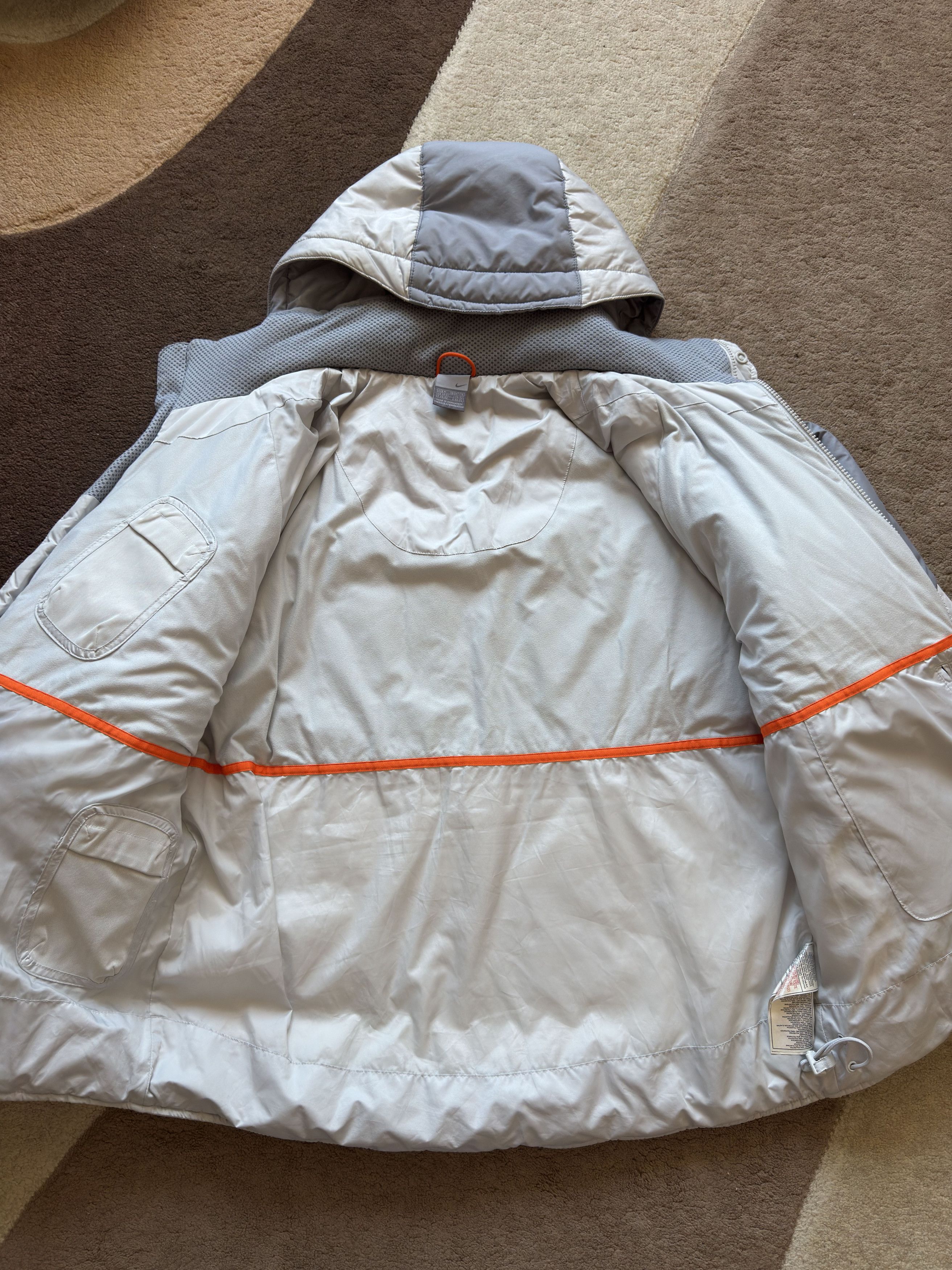 Nike Vintage Rare Nike Puffer 2000s Cool White Grey Hooded Size US M / EU 48-50 / 2 - 8 Thumbnail