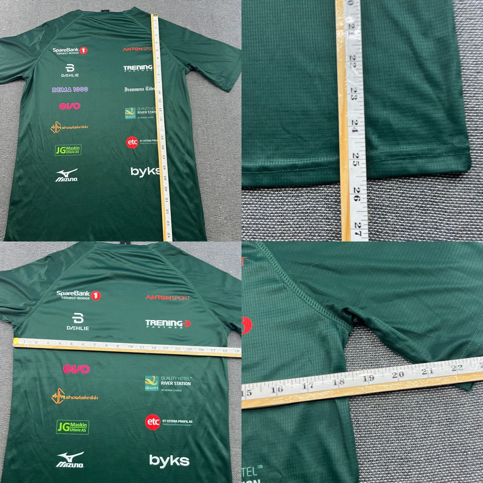 Vintage Bjorn Daehlie Mens Shirt Small Green Marathon Sparebank Running Triathlon Shirt Slim Quick Dry Stretch Men XS? Size US S / EU 44-46 / 1 - 8 Thumbnail
