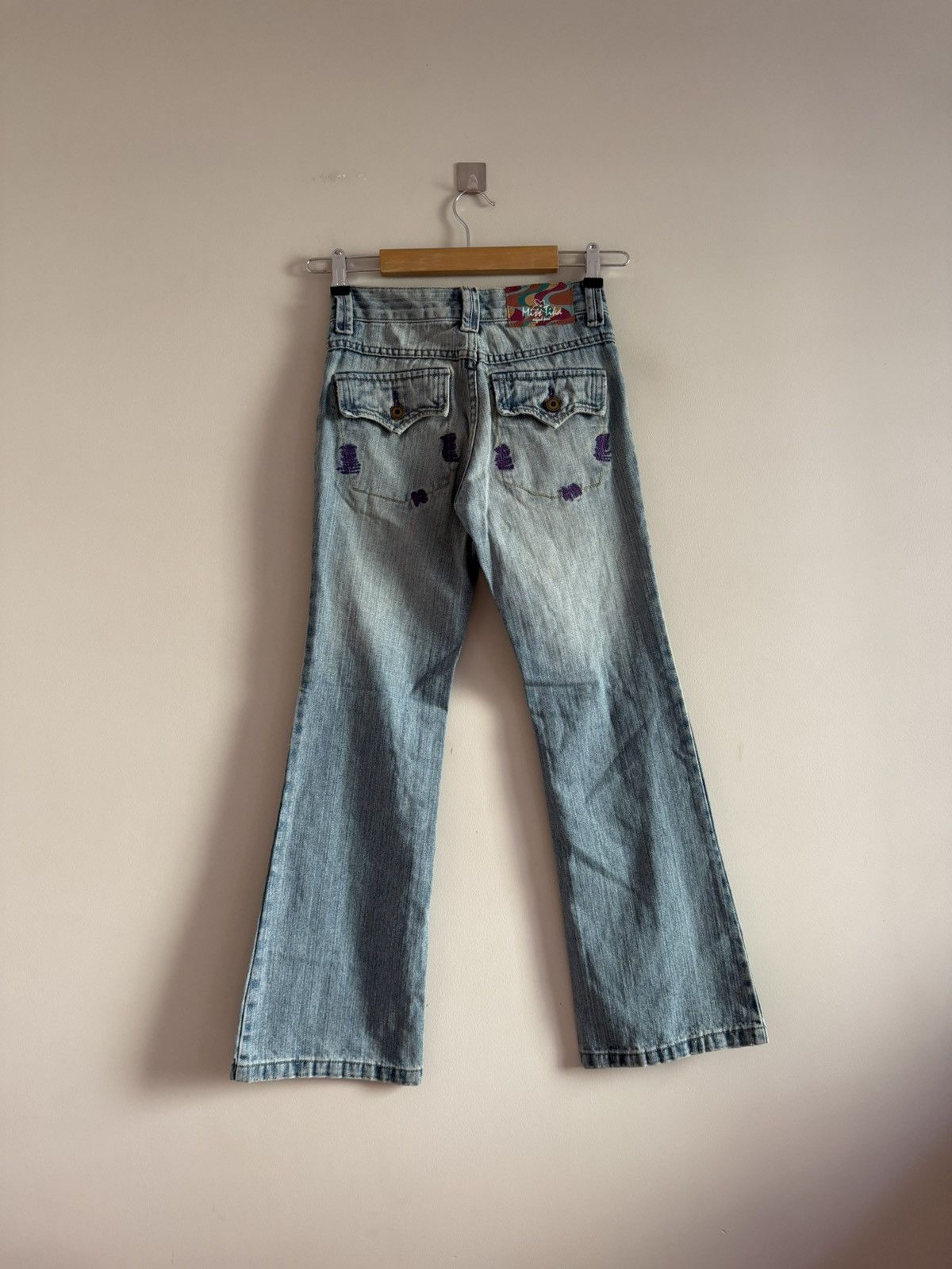 Vintage Y2K Embellished Flared Jeans Size 23" - 6 Thumbnail