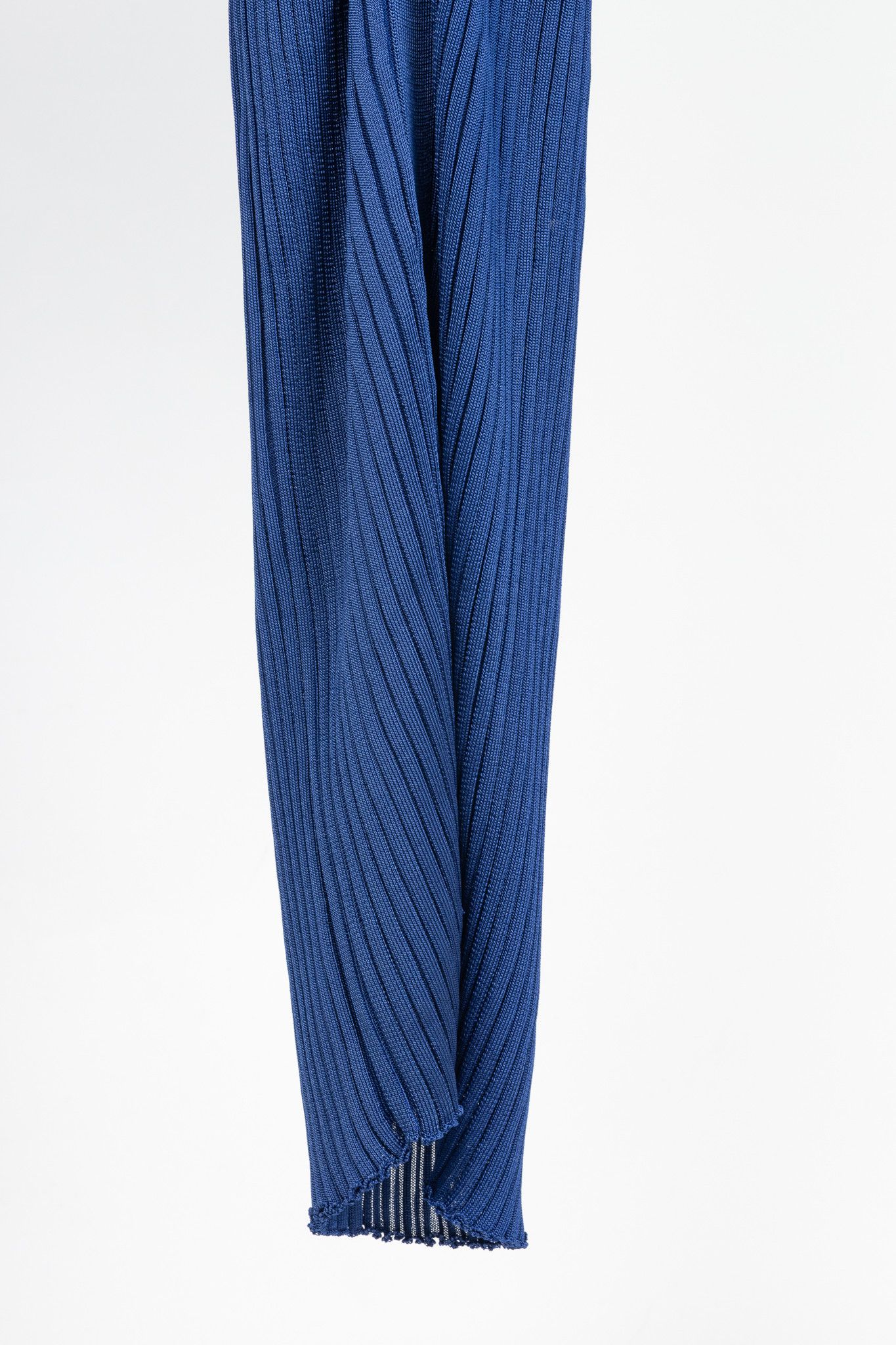 Loewe Loewe Night Blue Ribbed-Knit Buttoned Midi Dress Size M / US 6-8 / IT 42-44 - 7 Thumbnail