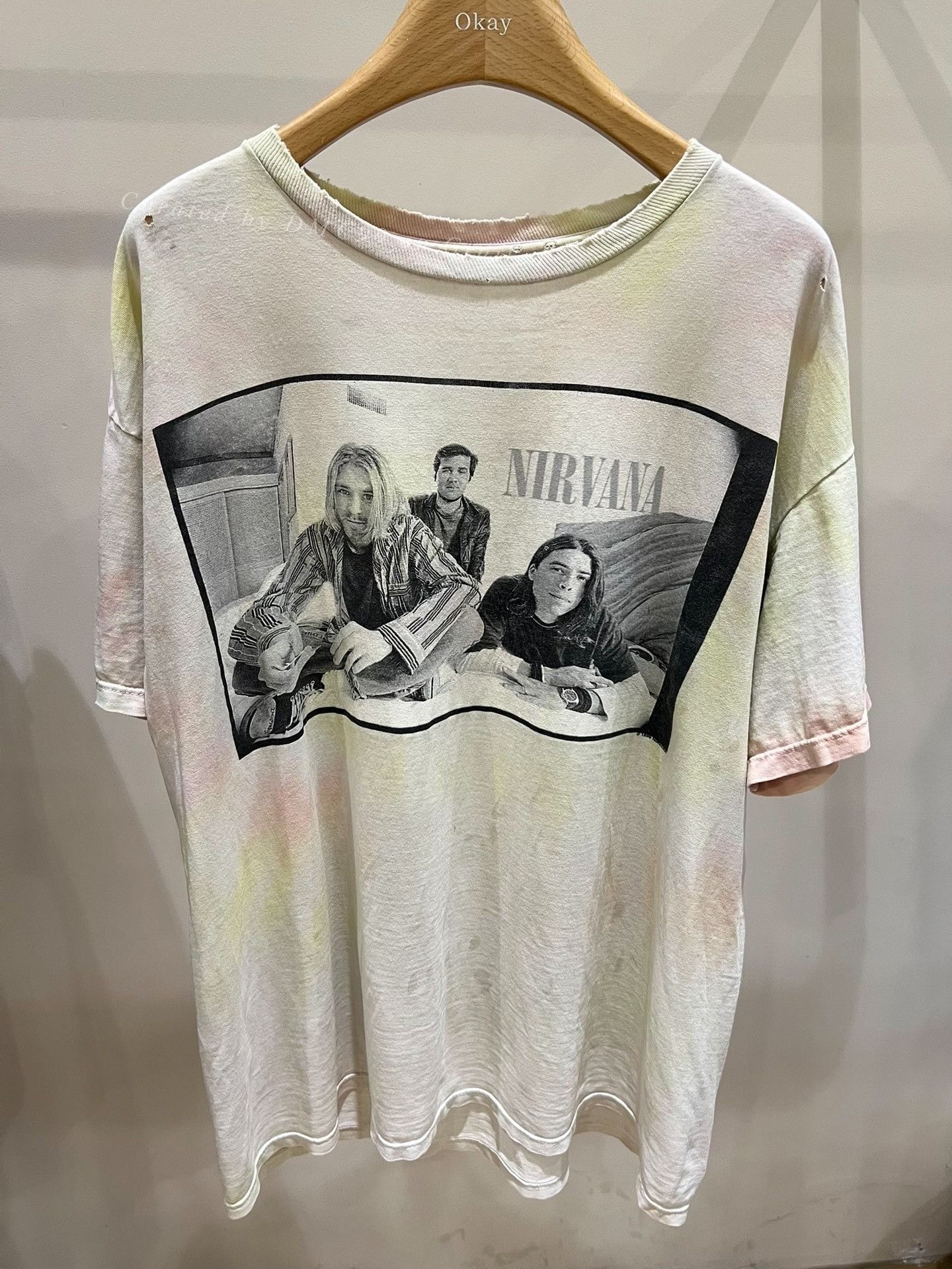 Other Vintage Nirvana 1996 Tie-Dye Distressed Tee Size US M / EU 48-50 / 2 - 1 Thumbnail