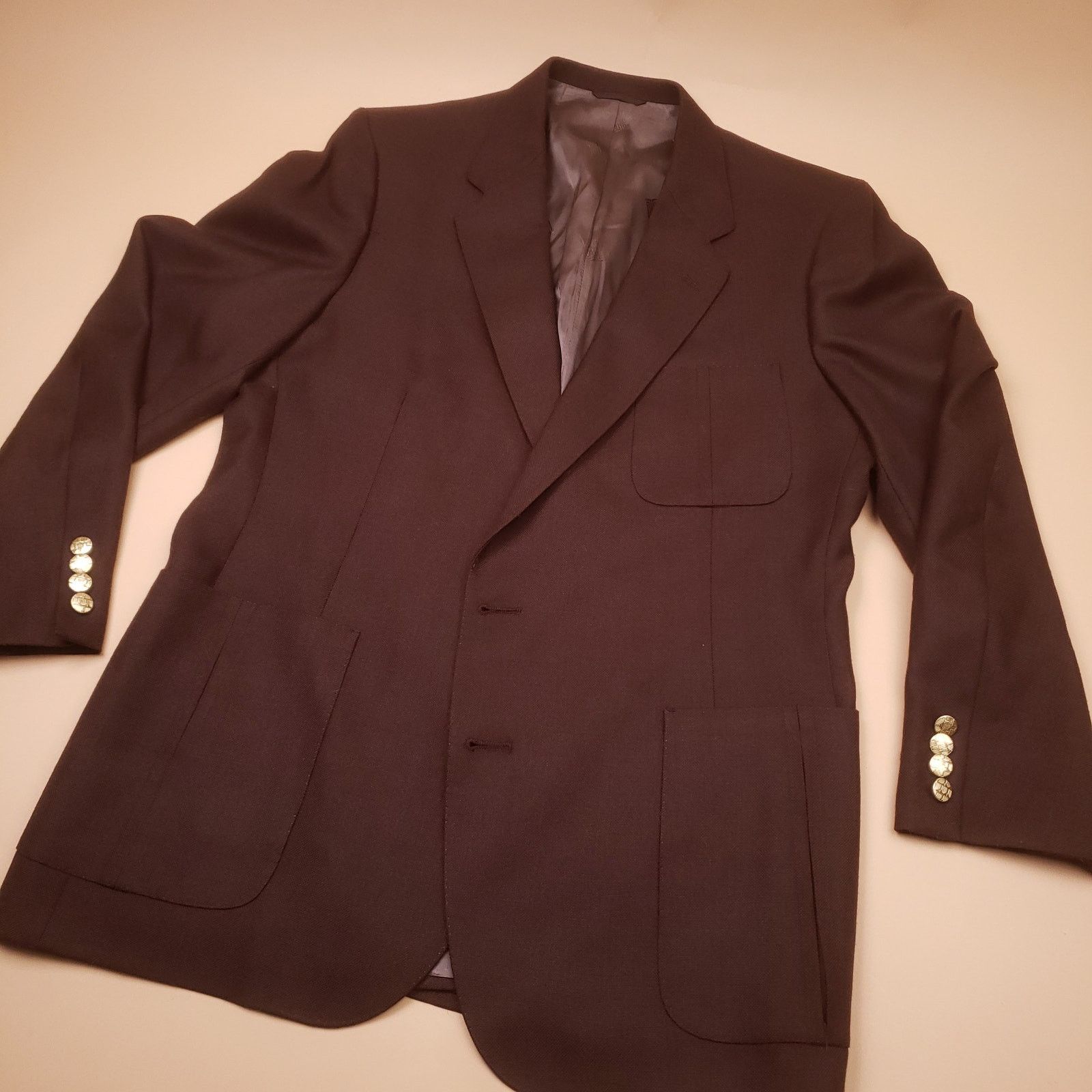 Lanvin Vintage 90s Lanvin Paris Brown Blazer Jacket Wool Blend Rare Size US XL / EU 56 / 4 - 8 Thumbnail