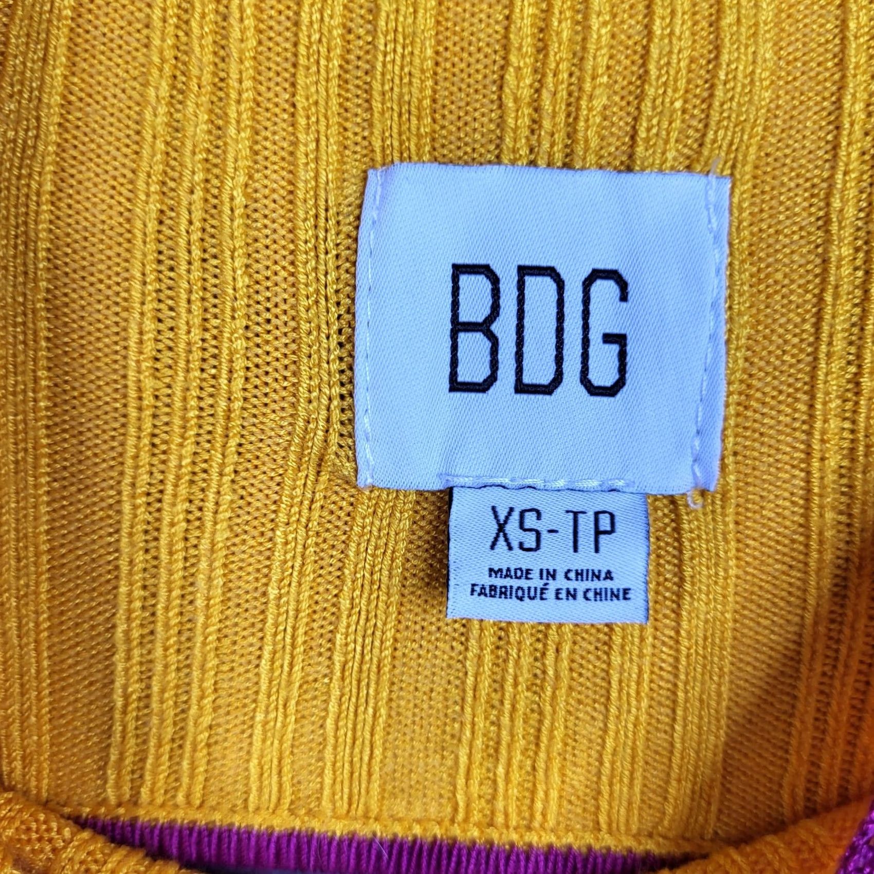 Bdg BDG Women's Yellow Kiara Open-back Sweater Top XS Regular Size XS / US 0-2 / IT 36-38 - 2 Thumbnail
