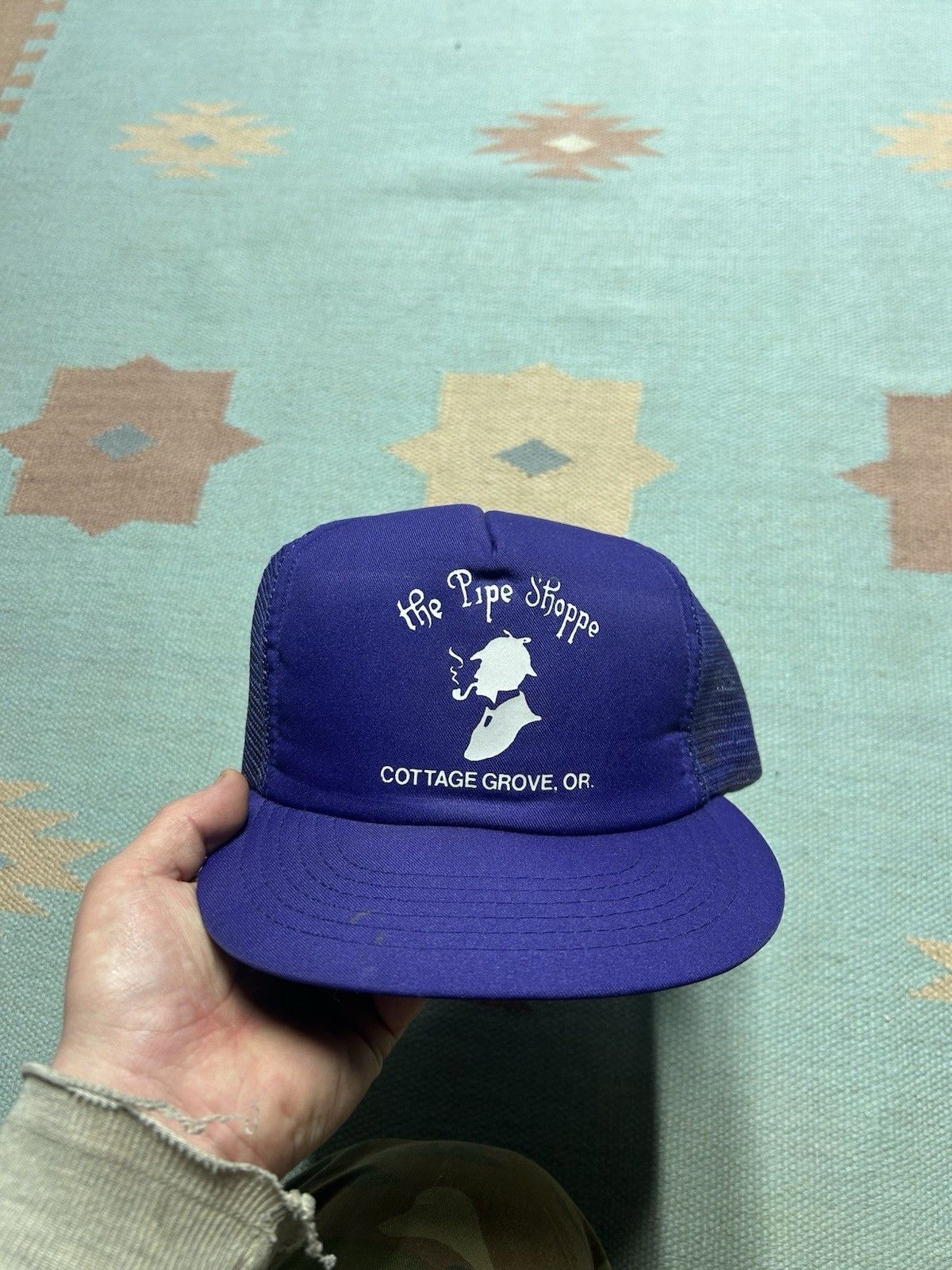Vintage Vtg trucker hat the pipe shoppe smoking cottage grove Oregon Size ONE SIZE - 2 Thumbnail