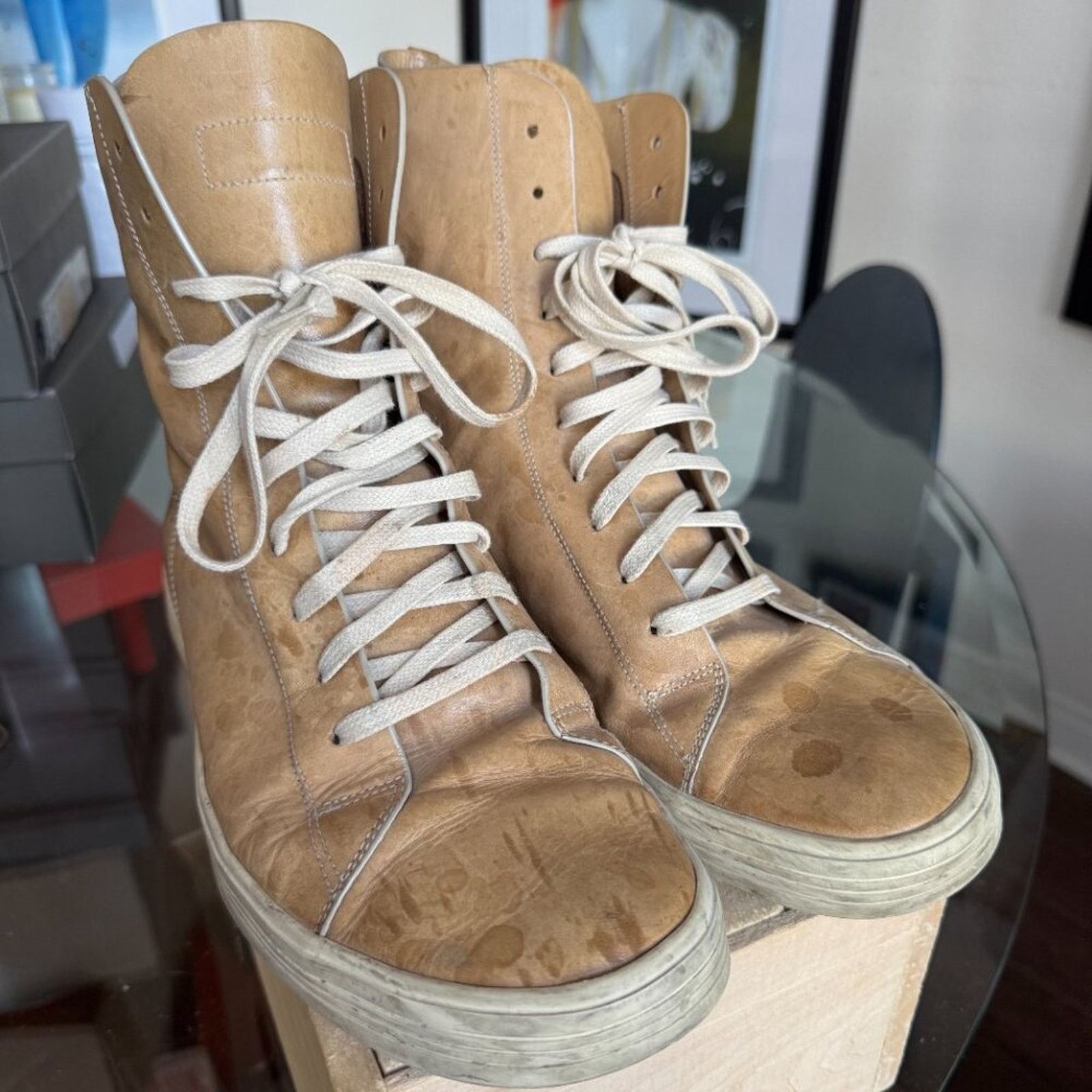 Rick Owens Rick Owens Mastodon High-Top “Masto Sneaks” Men’s 10 (EU 43) Size US 10 / EU 43 - 6 Thumbnail