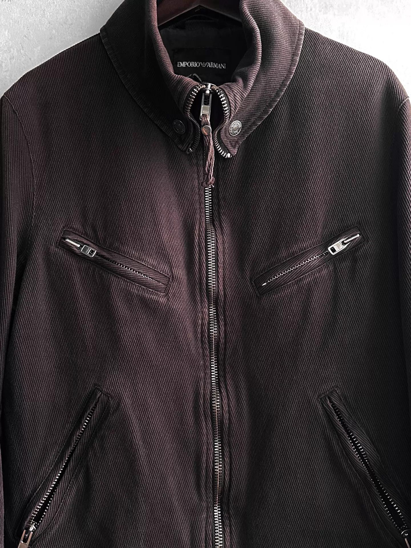 Armani Emporio Armani 00s 7-Zip Washed Brown Jacket M Size US M / EU 48-50 / 2 - 3 Thumbnail