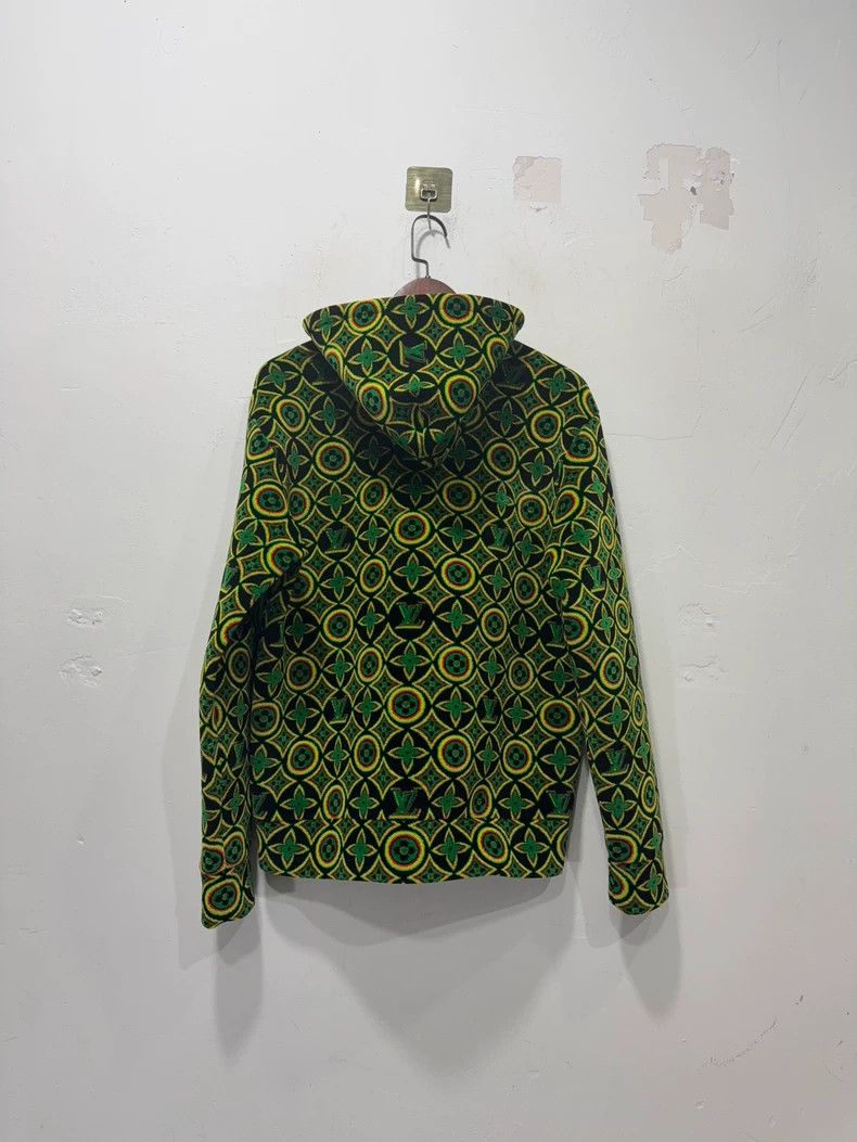 Louis Vuitton Louis Vuitton Jamaican Green Flocked Full Print Hooded Jac Size US L / EU 52-54 / 3 - 2 Thumbnail