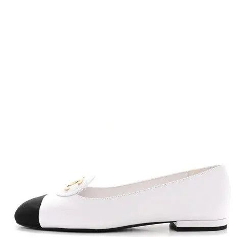 Chanel os11x0426 Moccasins Flats in White/Black Size US 9.5 / IT 39.5 - 1 Preview
