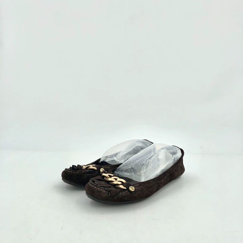 Louis Vuitton Louis Vuitton Dark brown chain round-toed slip-on casual f Size US 5 / IT 35 - 1 Thumbnail