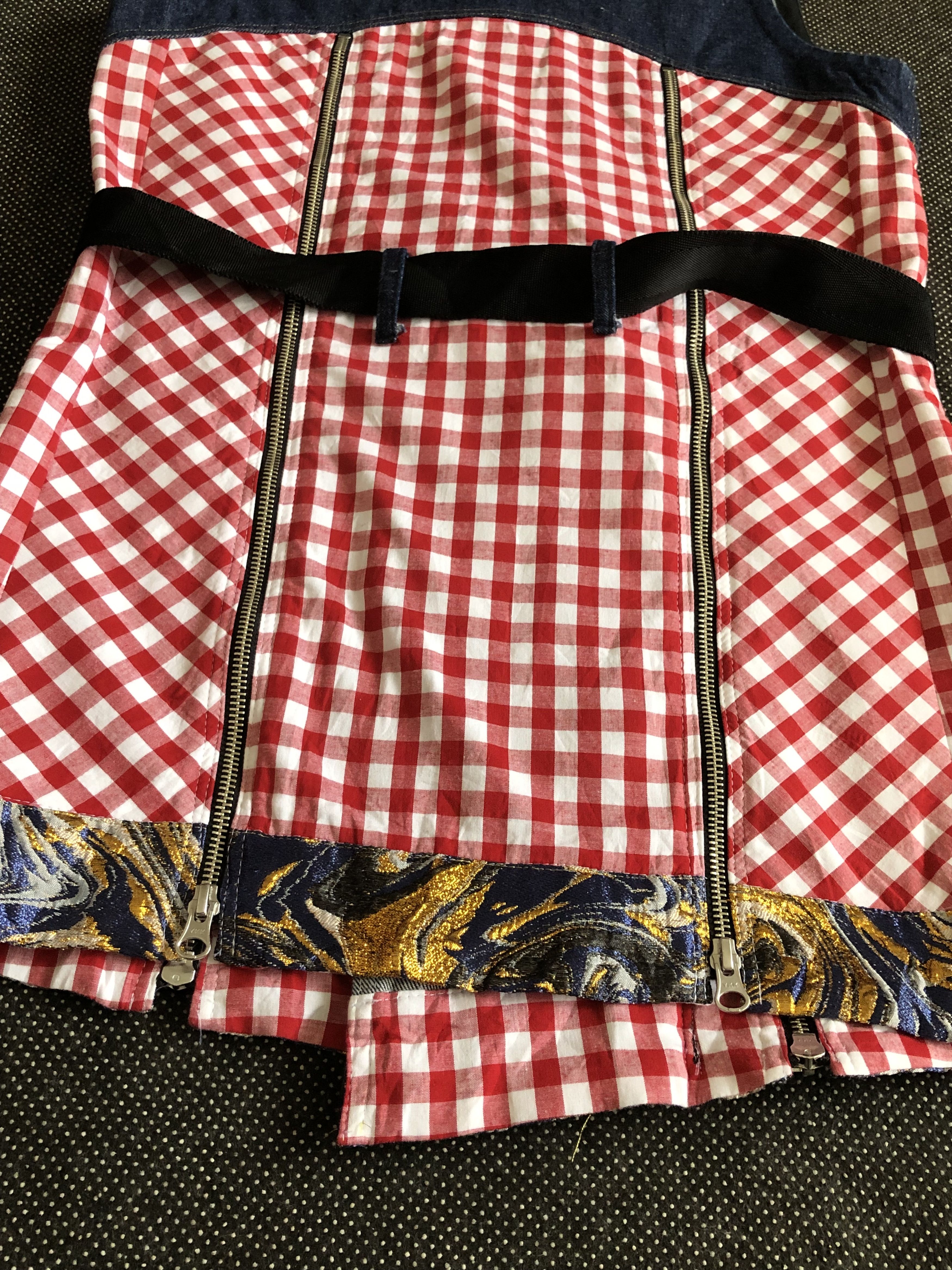 Japanese Brand × Vintage RARE🔥VINTAGE 1 OF 1 CUSTOM MADE MULTIZIP MINI DRESS Size S / US 4 / IT 40 - 10 Thumbnail