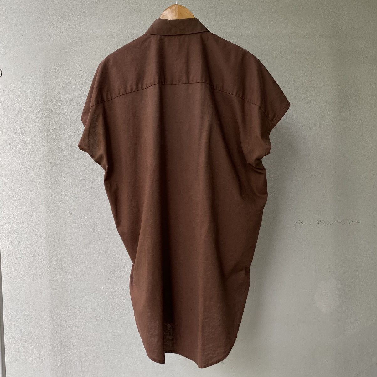 Norma Kamali Norma Kamali Brown Cap Sleeve Shirt Size M / US 6-8 / IT 42-44 - 2 Thumbnail