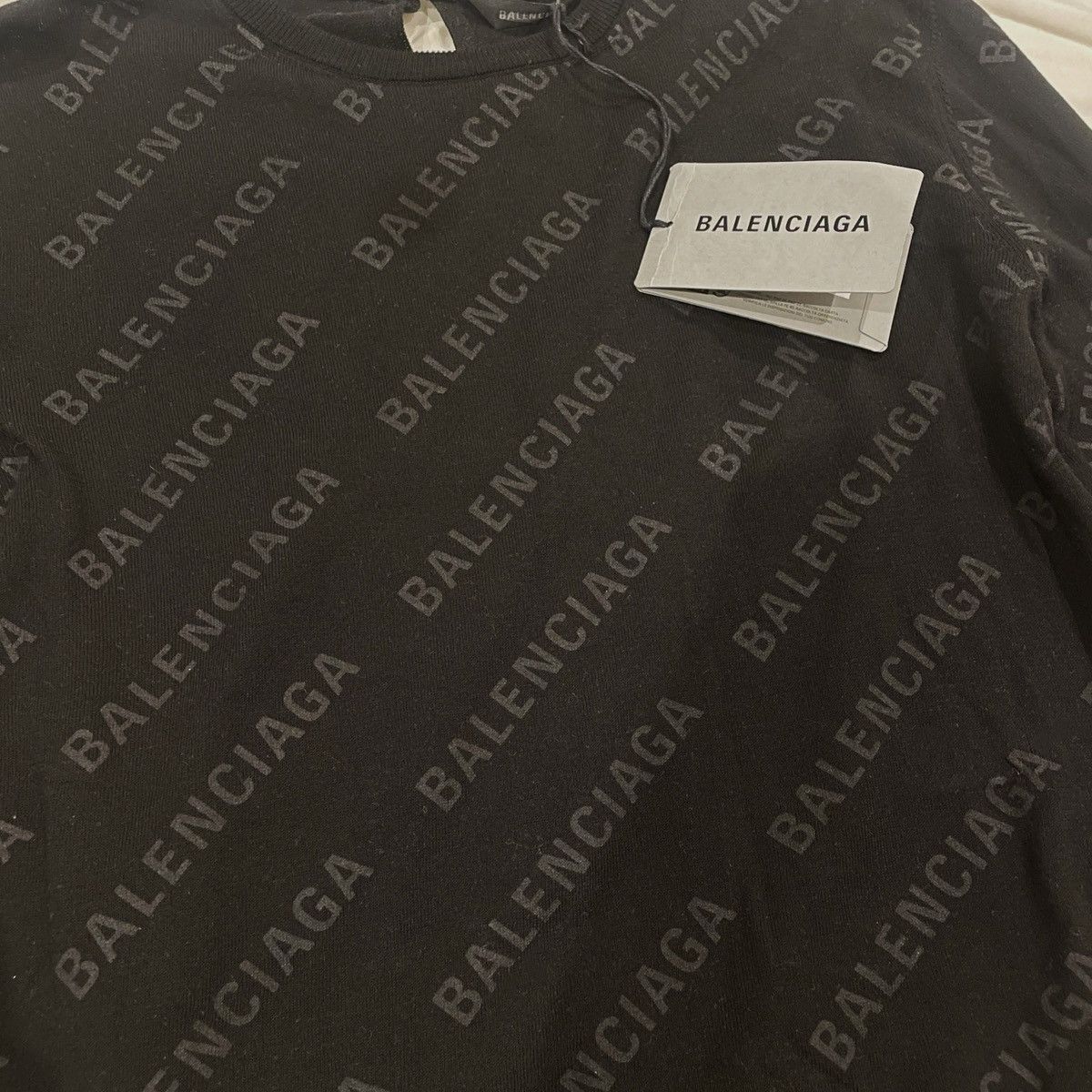 Balenciaga Balenciaga Logo Knit Sweater Size M / US 6-8 / IT 42-44 - 4 Thumbnail