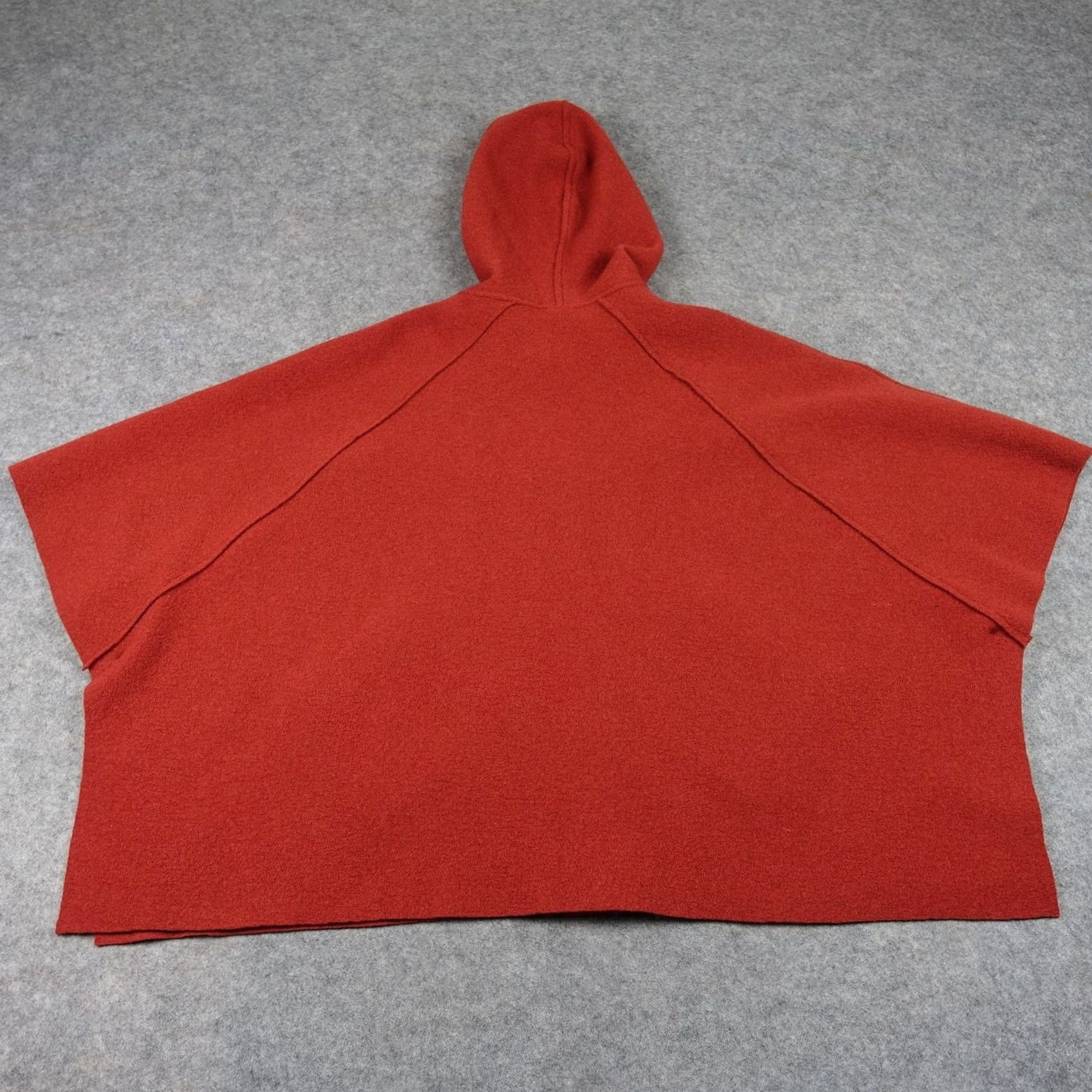 Vintage Evatralala Paris Cape Wool Red Hooded One Size Womens France Made in France Size ONE SIZE - 6 Thumbnail