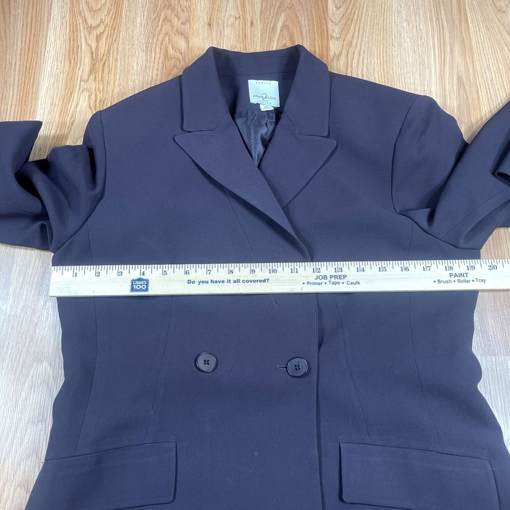 Anne Klein Anne Klein Petite Black Blazer Jacket Lined Business Wear Womens Size 10P Size L / US 10 / IT 46 - 7 Thumbnail
