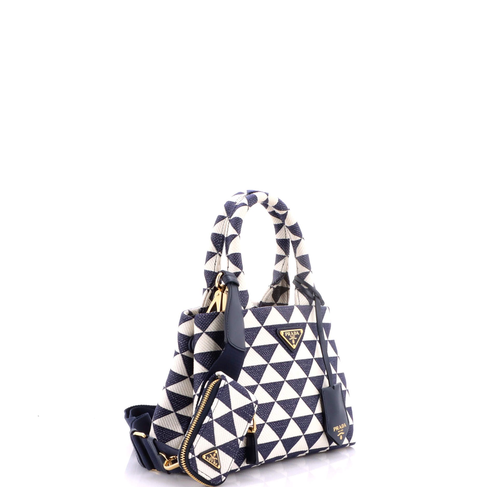 Prada Symbole Tote Jacquard Small Size ONE SIZE - 1 Thumbnail