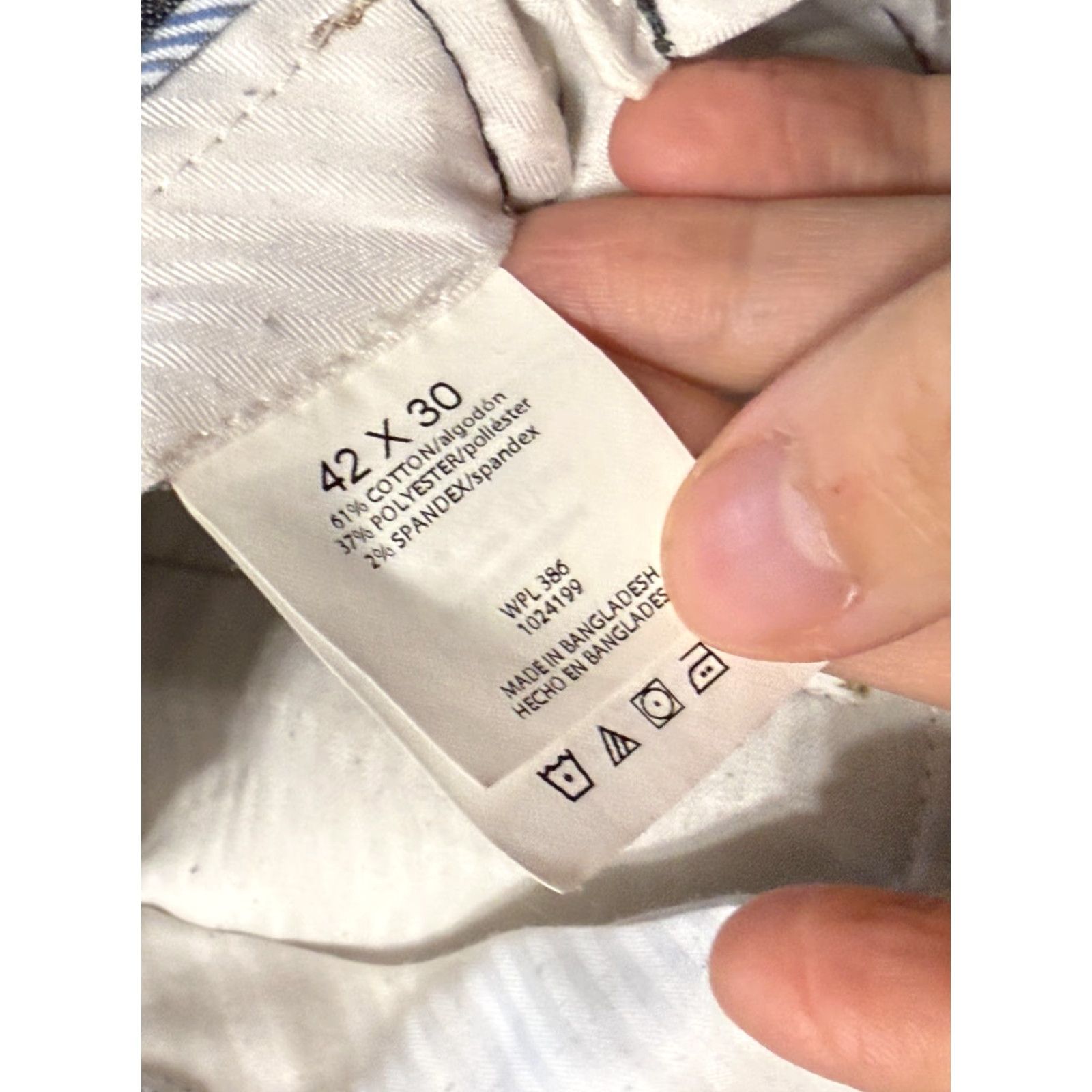 Haggar Haggar Pants, Men’s 42x30 Khaki Classic Fit No Iron 40" Length, Beige, Flat Front, Button, Slashed Pocket, Regular, 30 Inseam, 42x30, Classic Size US 42 / EU 58 - 5 Thumbnail