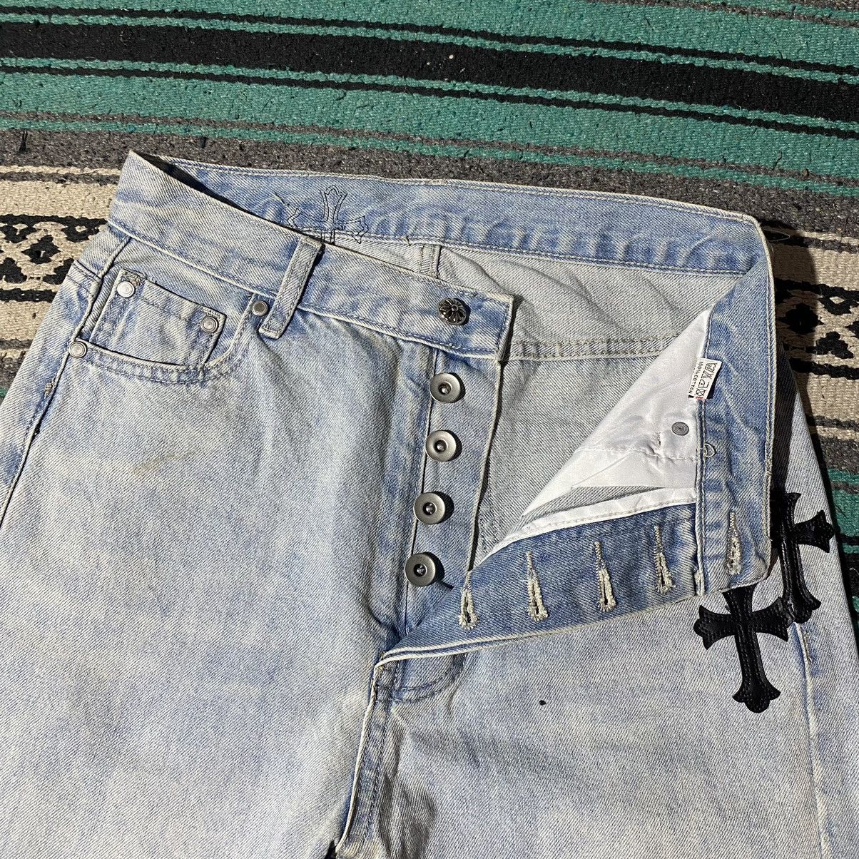 If Six Was Nine FREE TAX! Unknown Chrome Hearts Style Cross Parchwork Flared Size US 29 - 11 Thumbnail