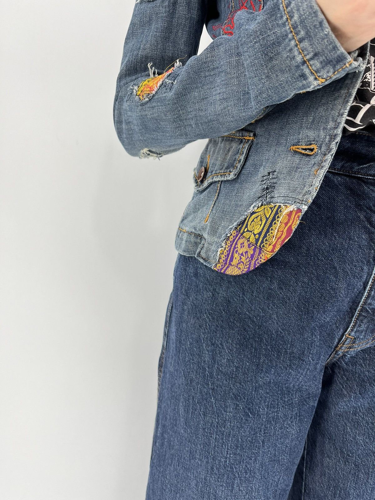 Bray Steve Alan × Japanese Brand Progetti & Prodotti Bray Vintage Y2K Denim Jacket Size S / US 4 / IT 40 - 8 Thumbnail