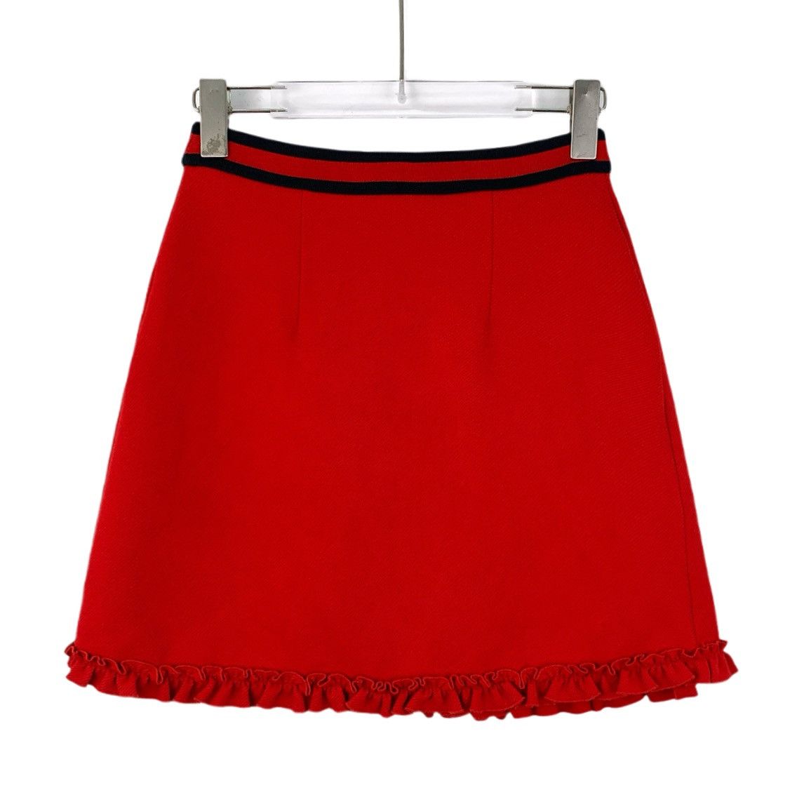 Gucci Gucci Red Bow Tie Striped Web Lace Casual Knit Skirt K26WX Size 26" / US 2 / IT 38 - 2 Thumbnail